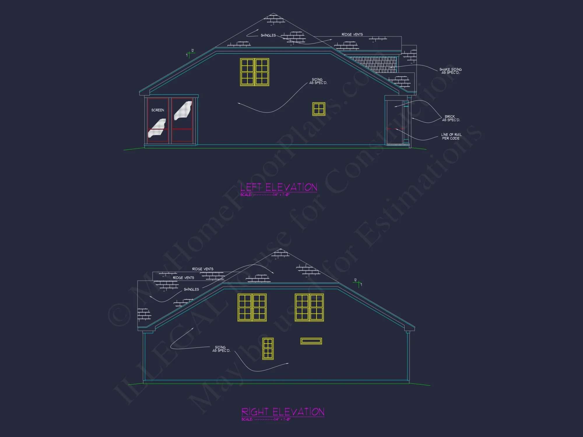 Modern Craftsman house with Floor Plan, Blueprint & CAD Designs