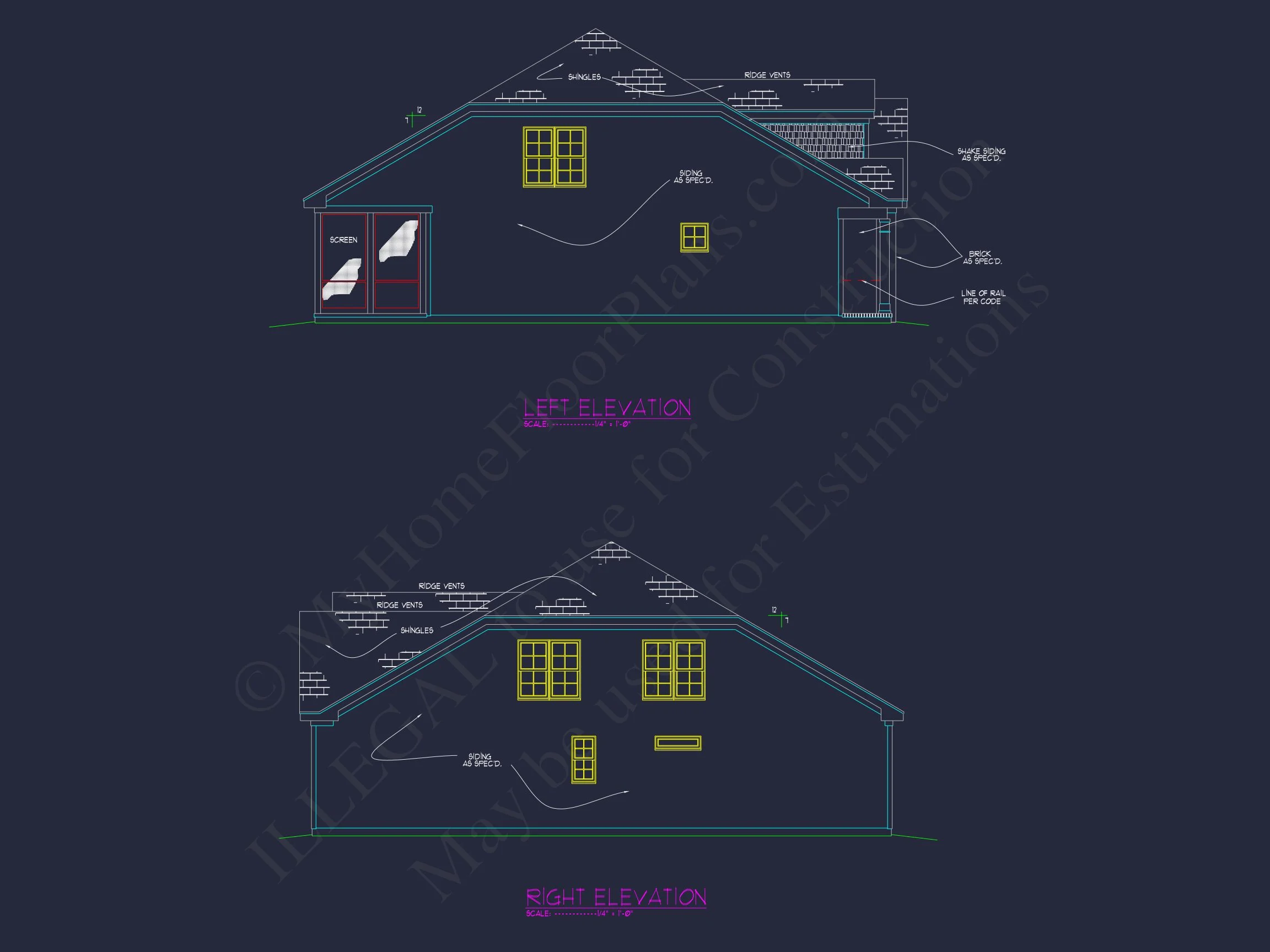 Modern Craftsman house with Floor Plan, Blueprint & CAD Designs