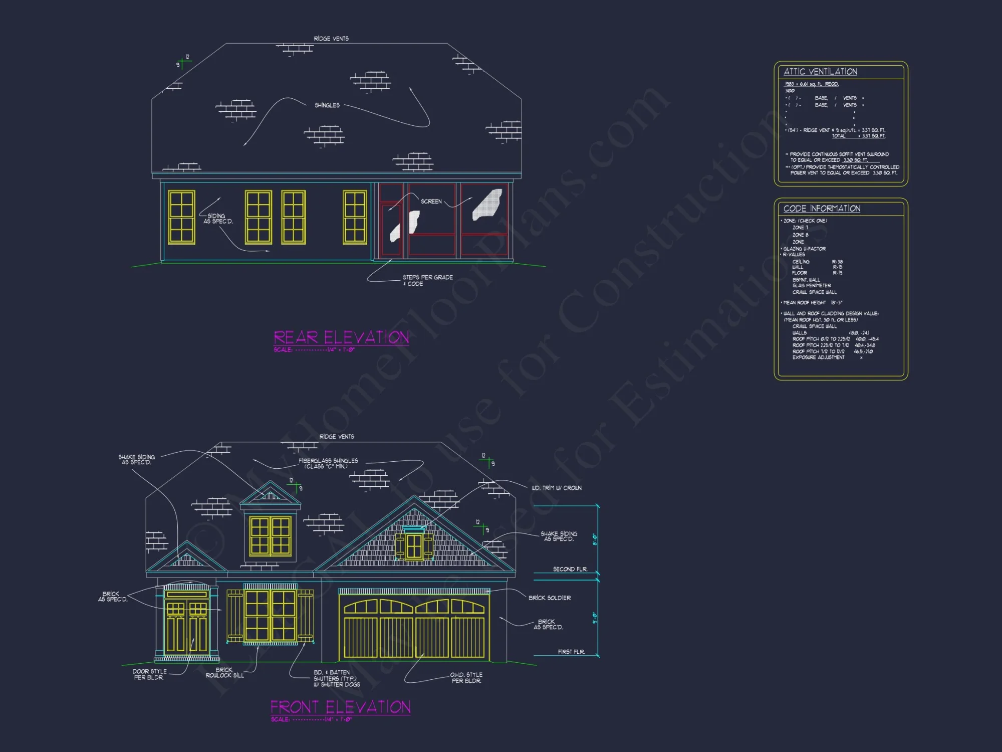 Modern Craftsman house with Floor Plan, Blueprint & CAD Designs