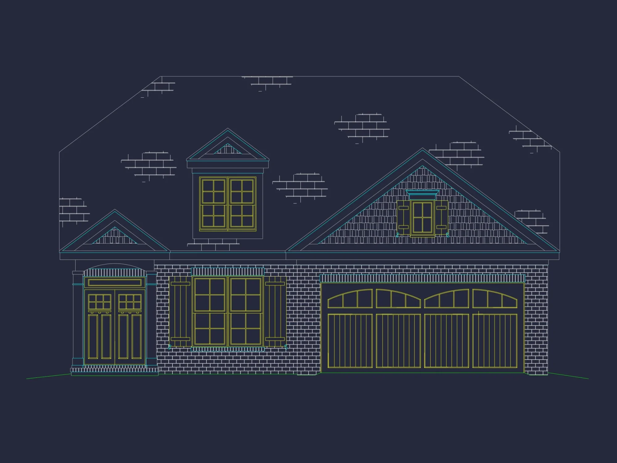 Modern Craftsman house with Floor Plan, Blueprint & CAD Designs