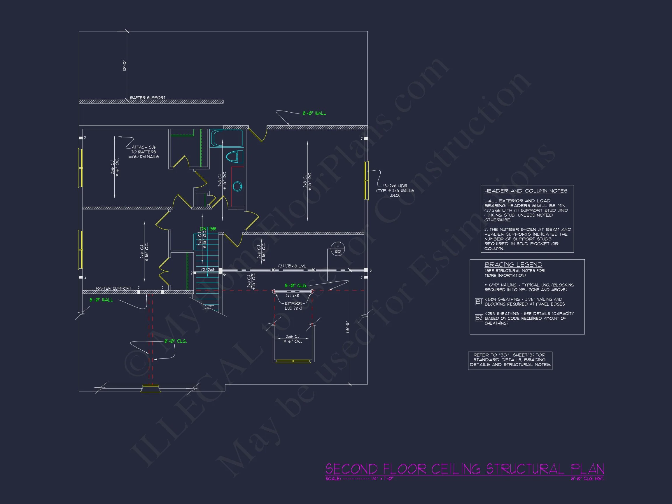 Floor Plan, CAD Blueprint for Builders