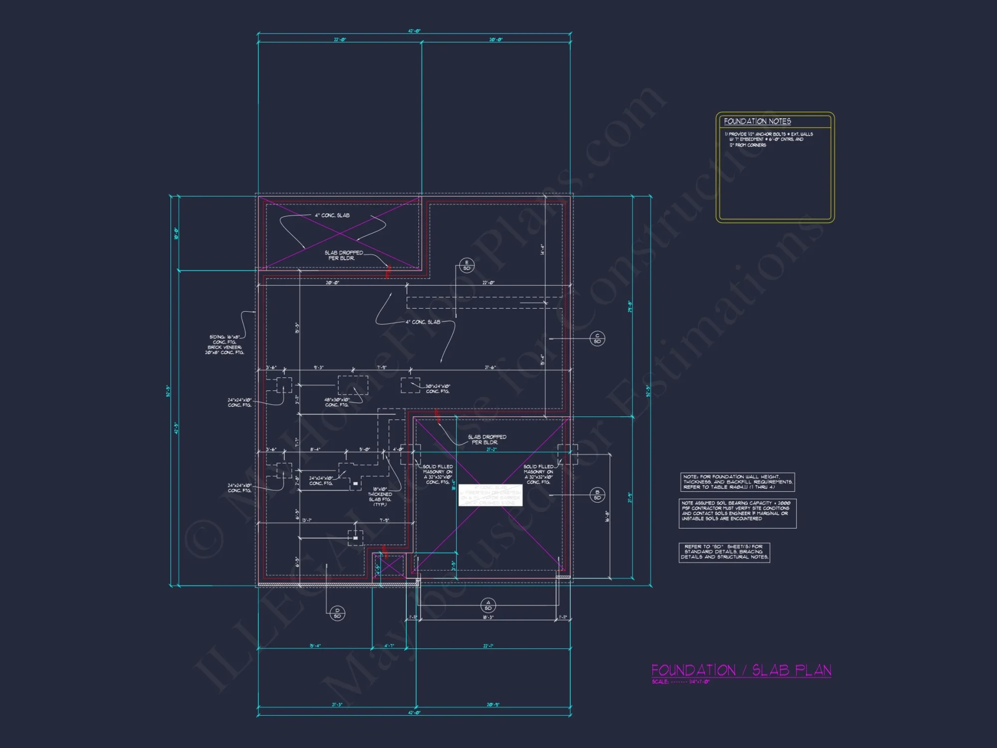 Floor Plan, CAD Blueprint for Builders