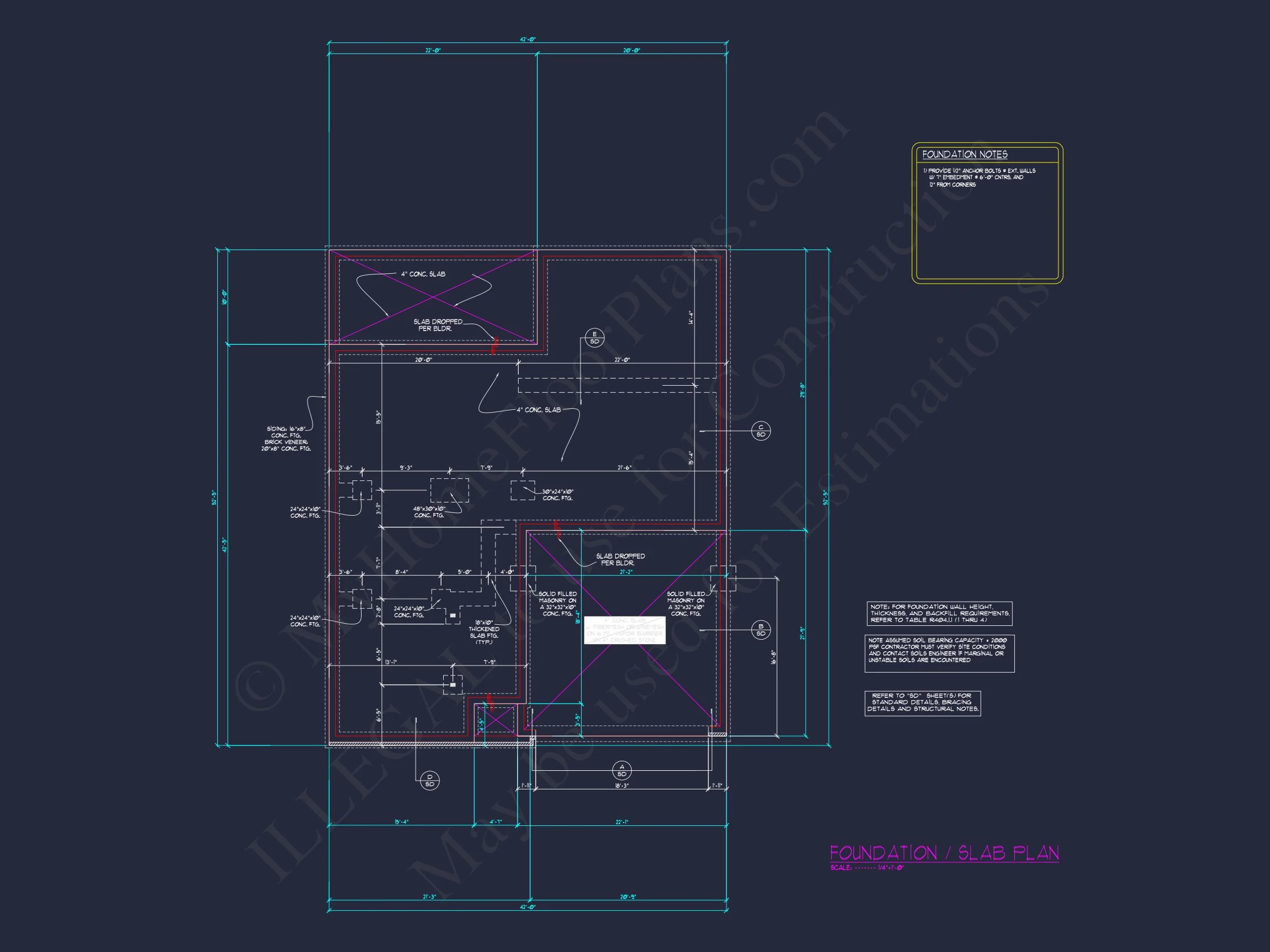 Floor Plan, CAD Blueprint for Builders