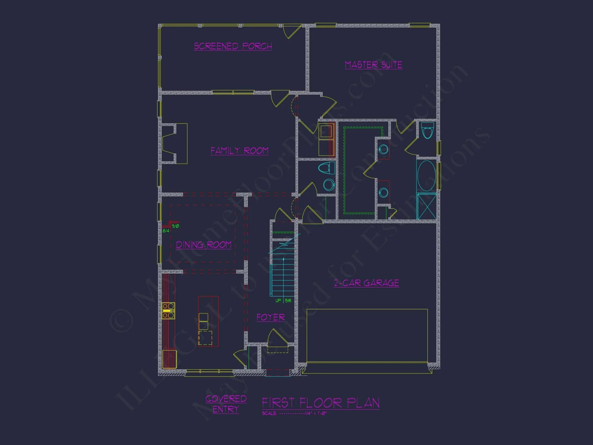 Floor Plan, CAD Blueprint for Builders