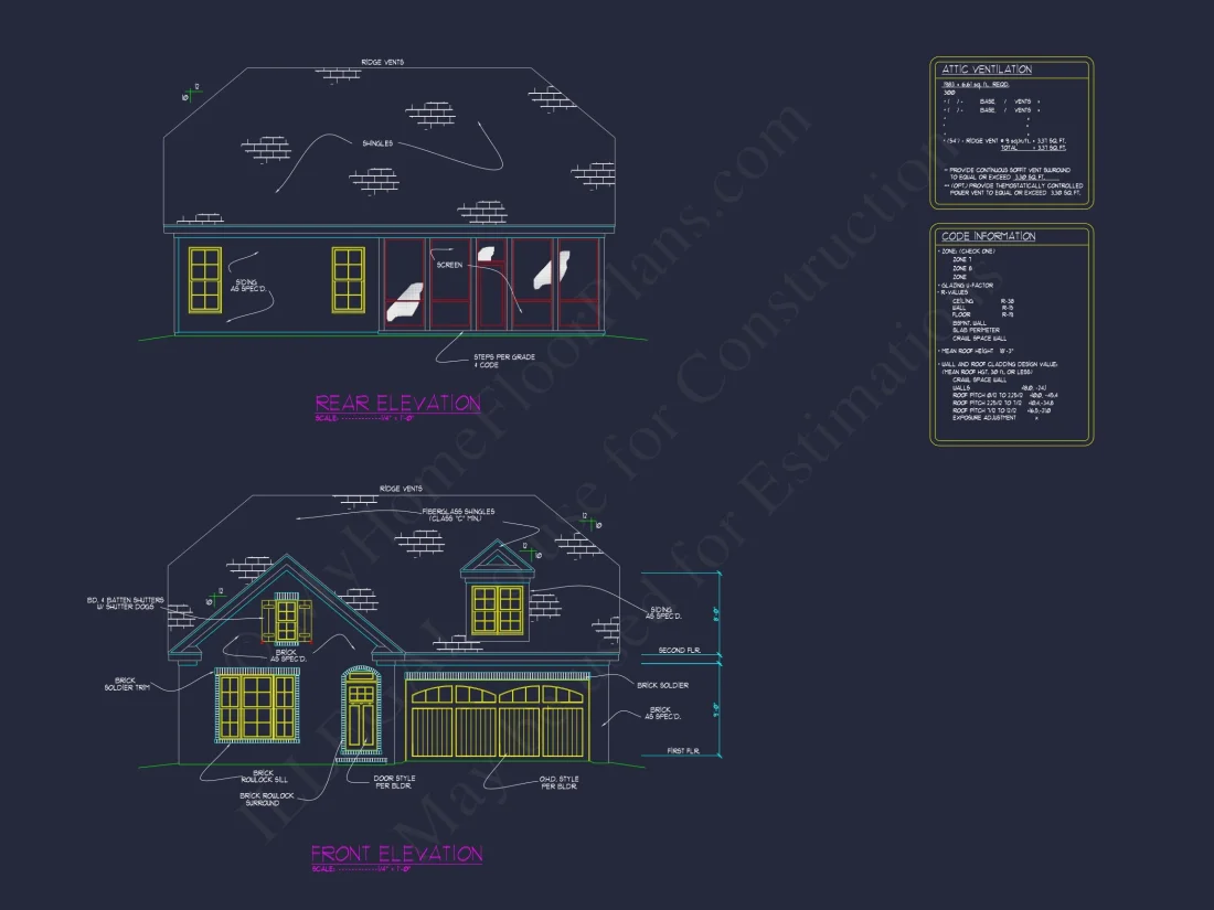 Floor Plan, CAD Blueprint for Builders