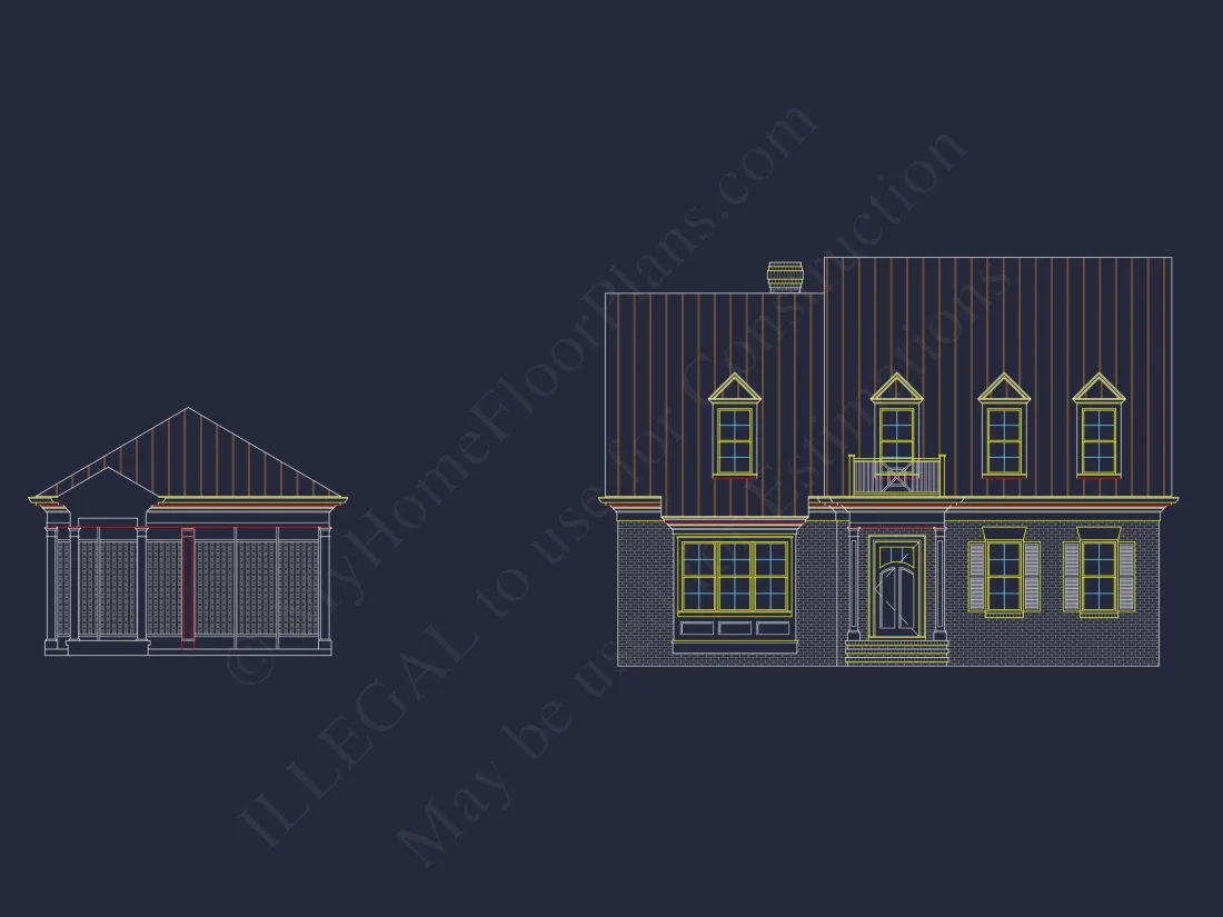 Colonial Revival house Floor Plan