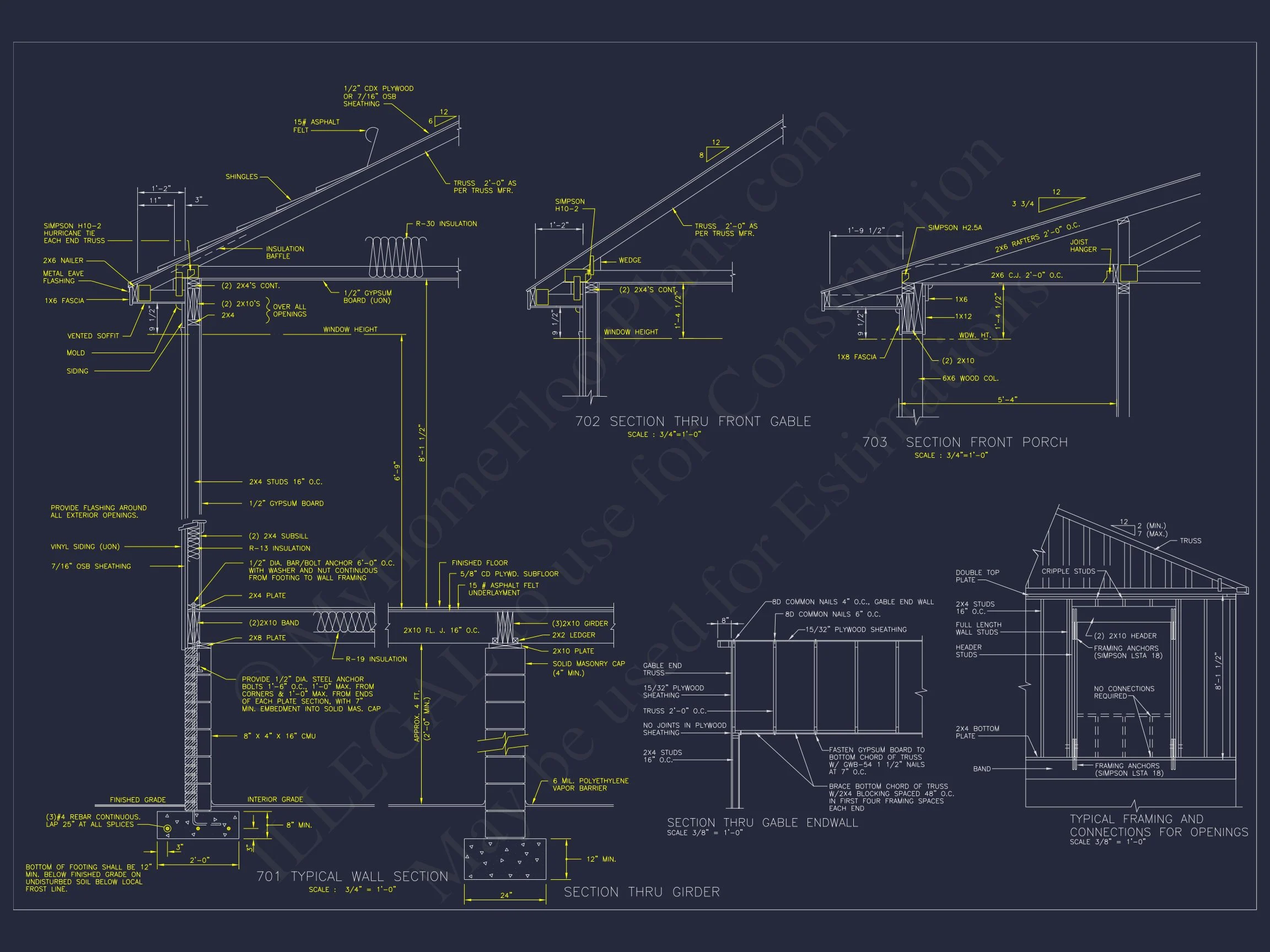 12-2989 HOUSE PLAN - Traditional Ranch Home Plan - 3-Bed, 2-Bath, 1,320 SF 9 Charming house Plan with Detailed Floor Plan & CAD Designs