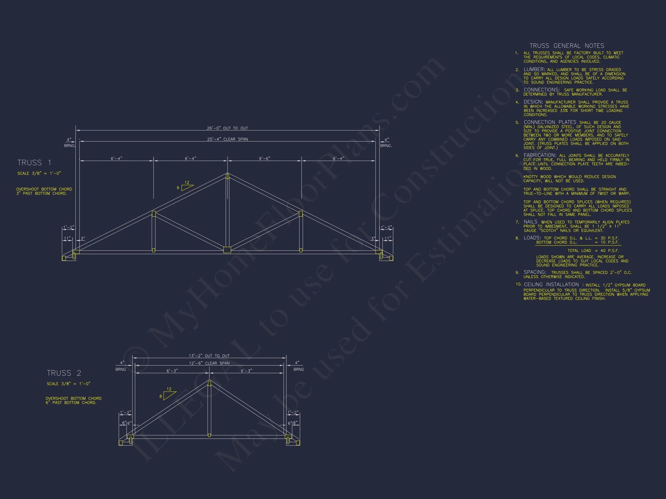 12-2989 HOUSE PLAN - Traditional Ranch Home Plan - 3-Bed, 2-Bath, 1,320 SF 7 Charming house Plan with Detailed Floor Plan & CAD Designs