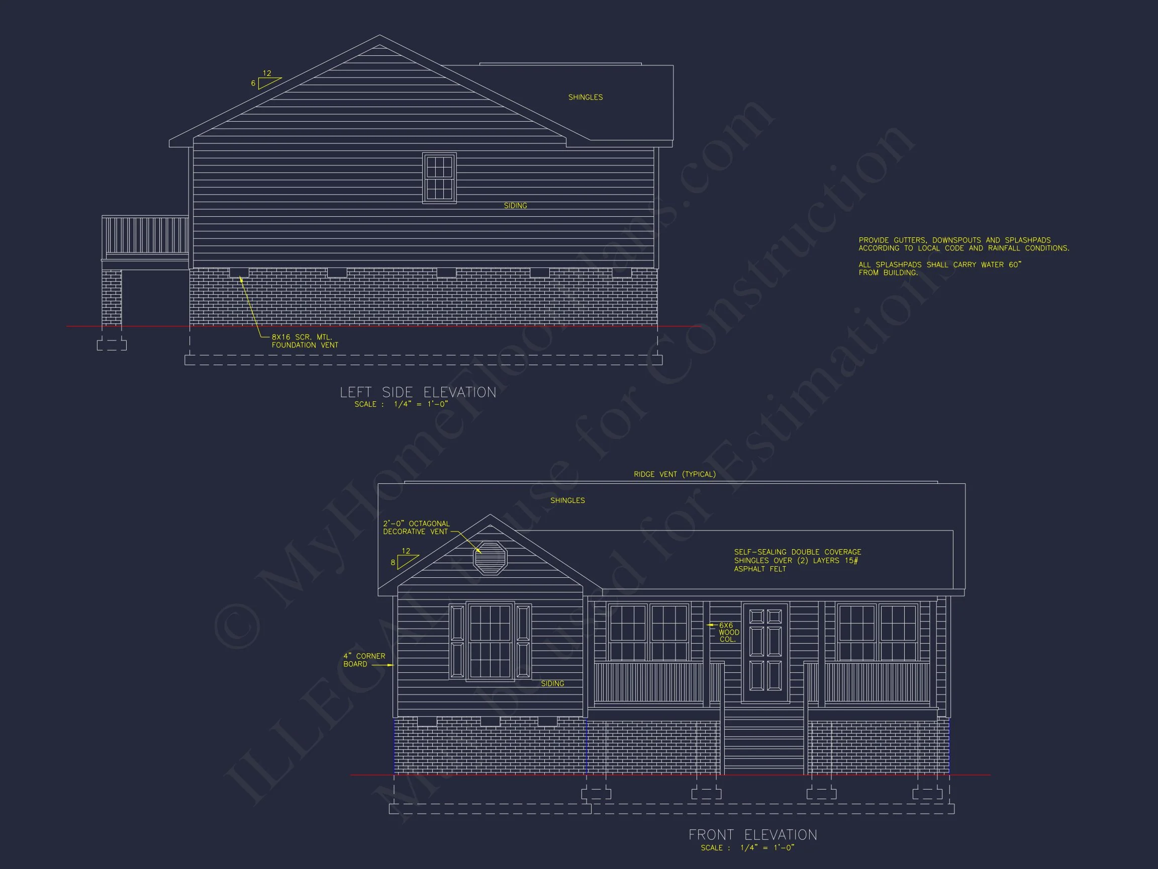 12-2989 HOUSE PLAN - Traditional Ranch Home Plan - 3-Bed, 2-Bath, 1,320 SF 2 Charming house Plan with Detailed Floor Plan & CAD Designs