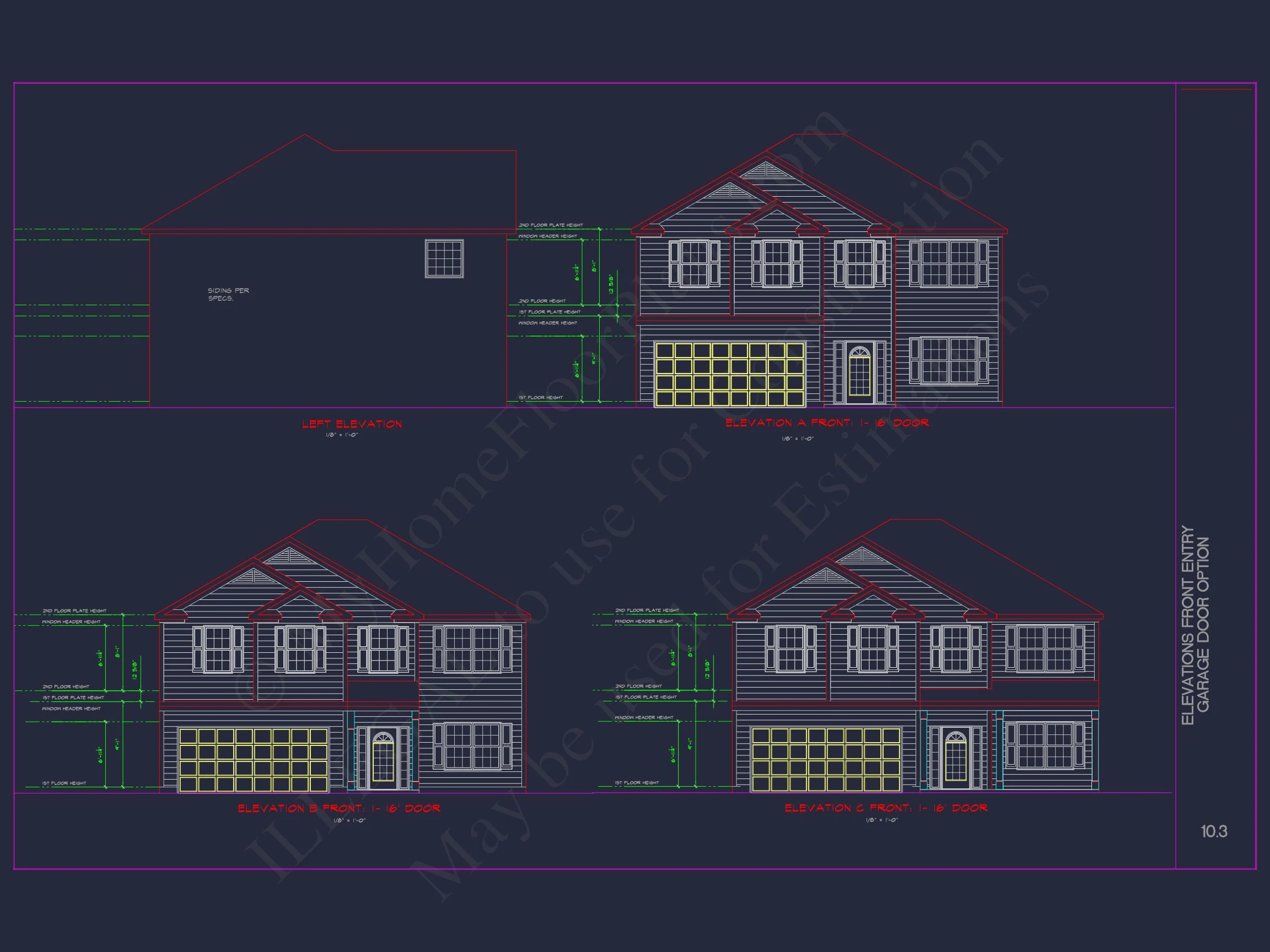 Elegant house Plan with CAD Blueprint and Modern Designs