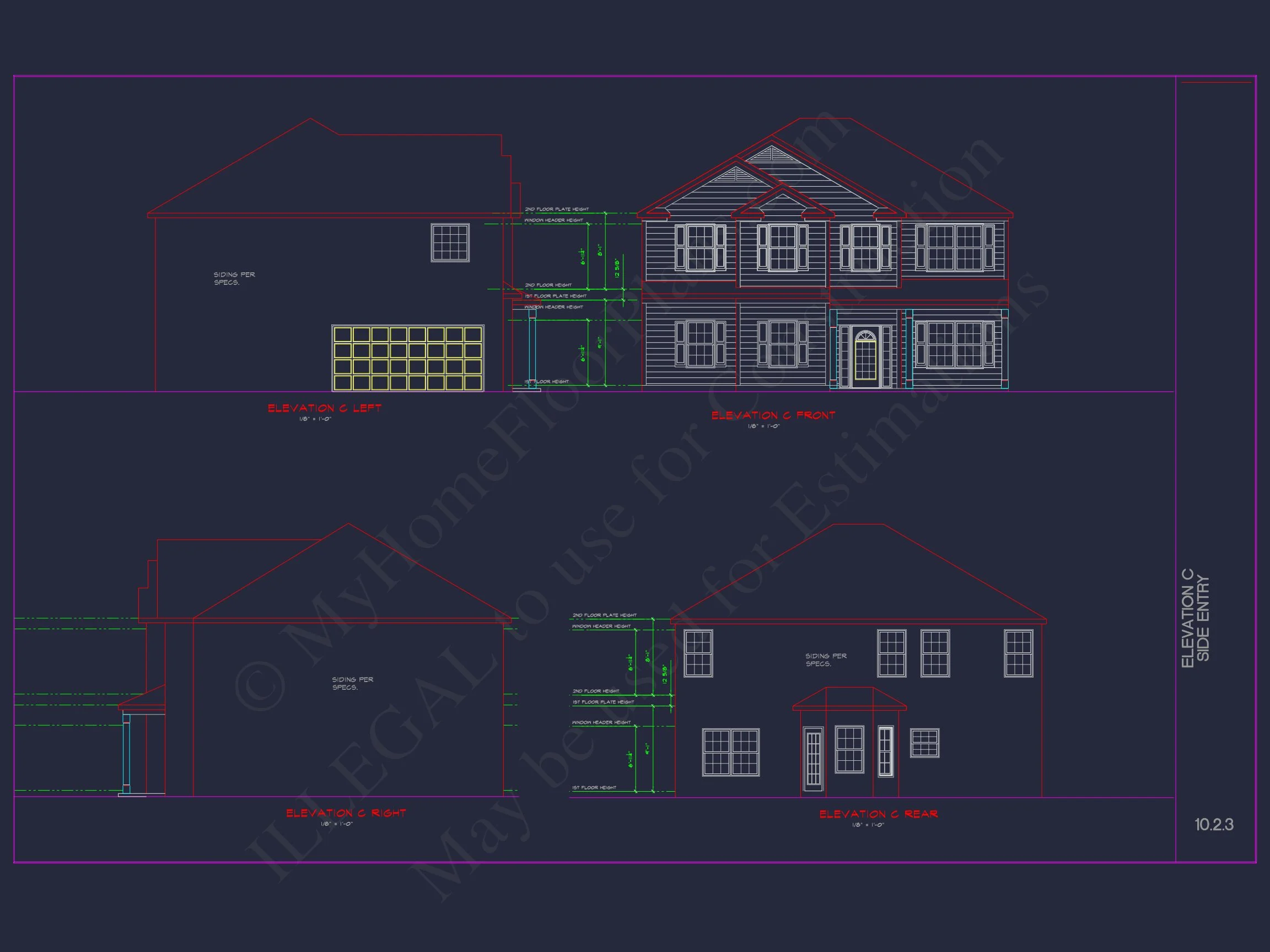 Elegant house Plan with CAD Blueprint and Modern Designs