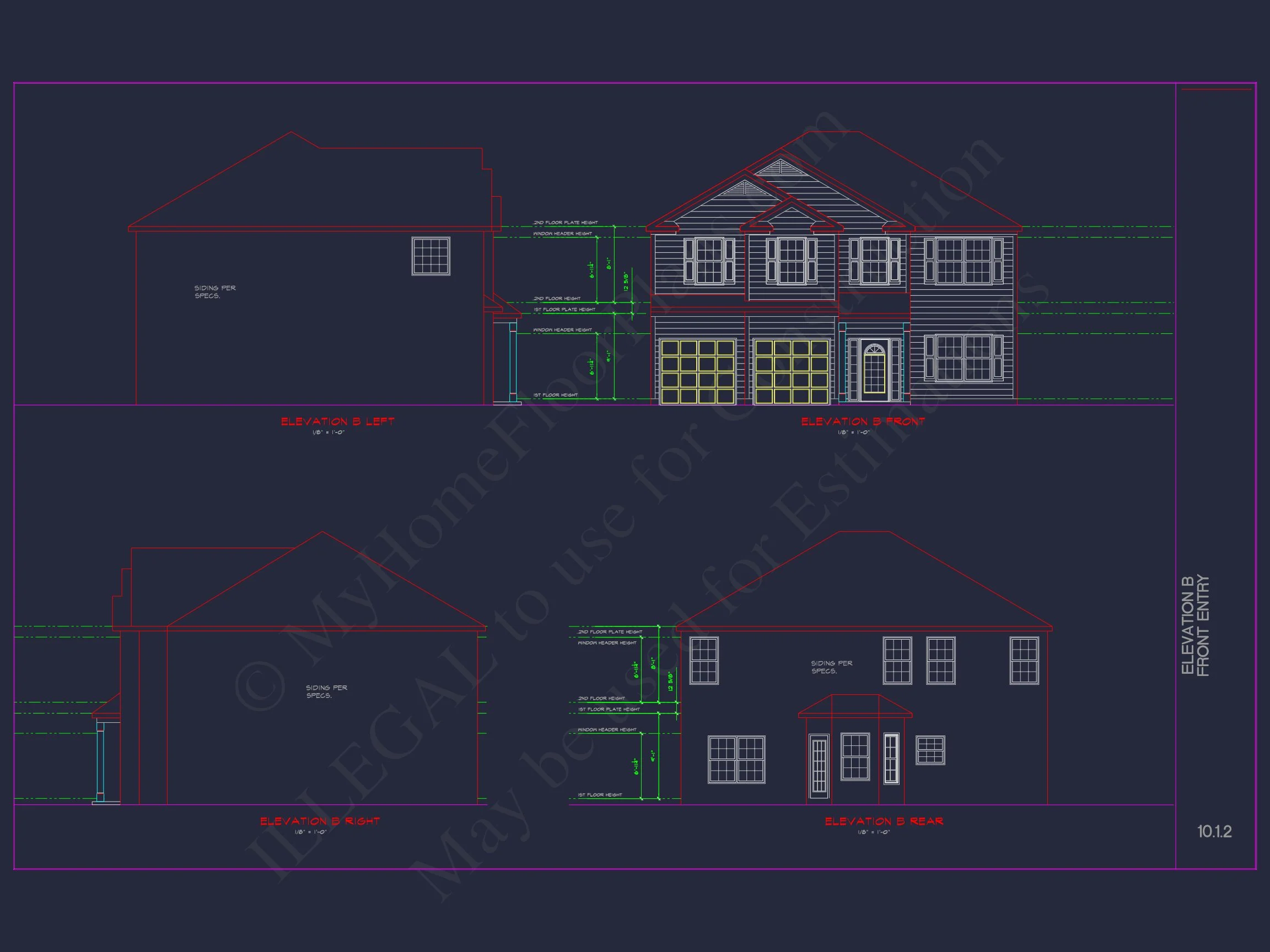 Elegant house Plan with CAD Blueprint and Modern Designs