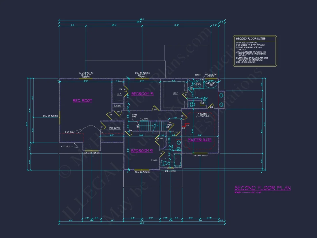 Modern CAD house Plan with 3 Beds, Basement, and 2.5 Baths
