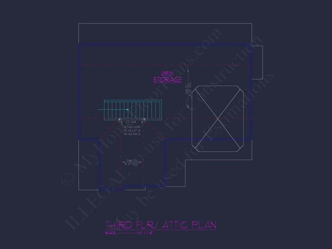 Modern CAD house Plan with 3 Beds, Basement, and 2.5 Baths