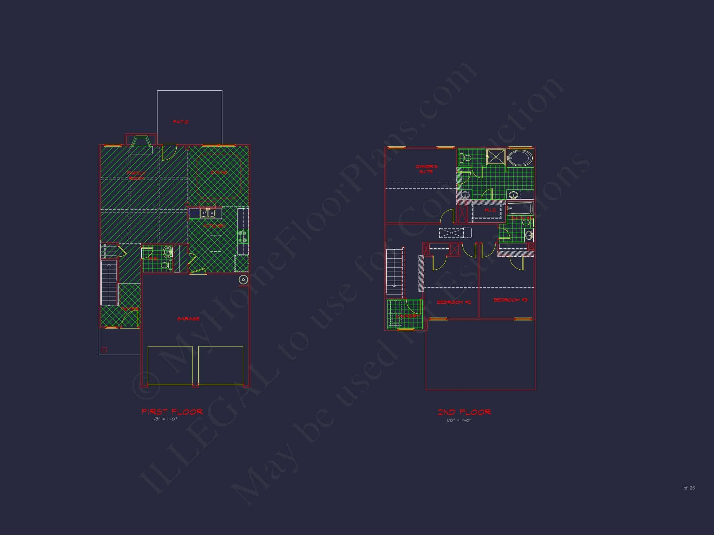 Beautiful house Plan with 2-Story CAD Designs and Open Floor Plans