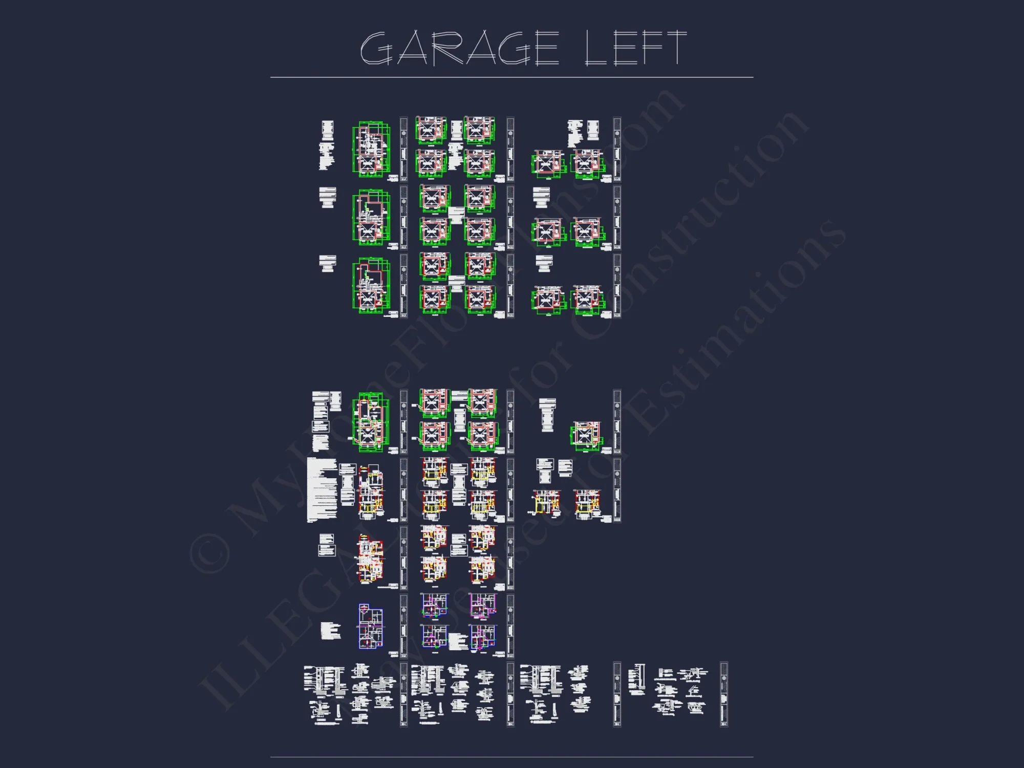 "2-story modern CAD house plan featuring a detailed brick design"