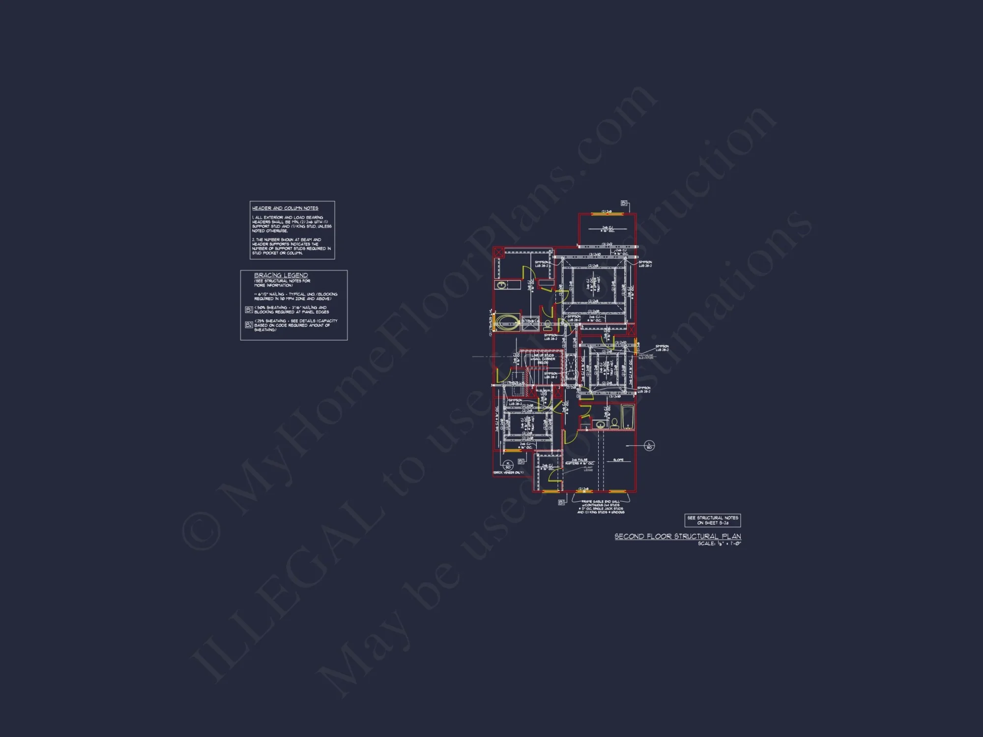 Modern CAD house Plan: 2-Story Floor Plan with Brick Design