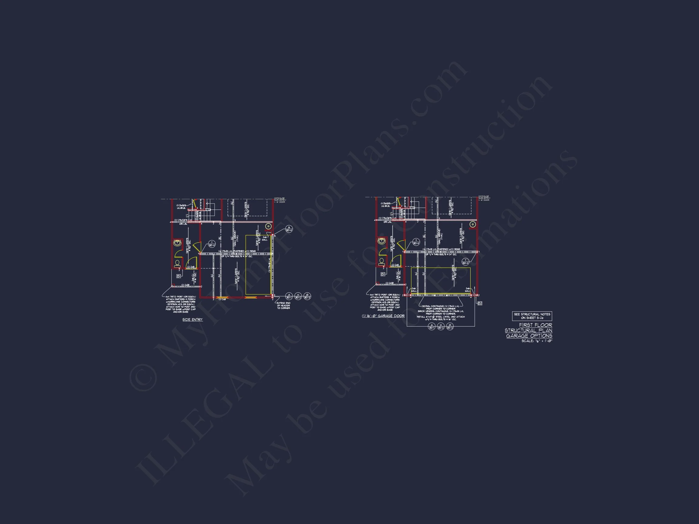 Modern CAD house Plan: 2-Story Floor Plan with Brick Design