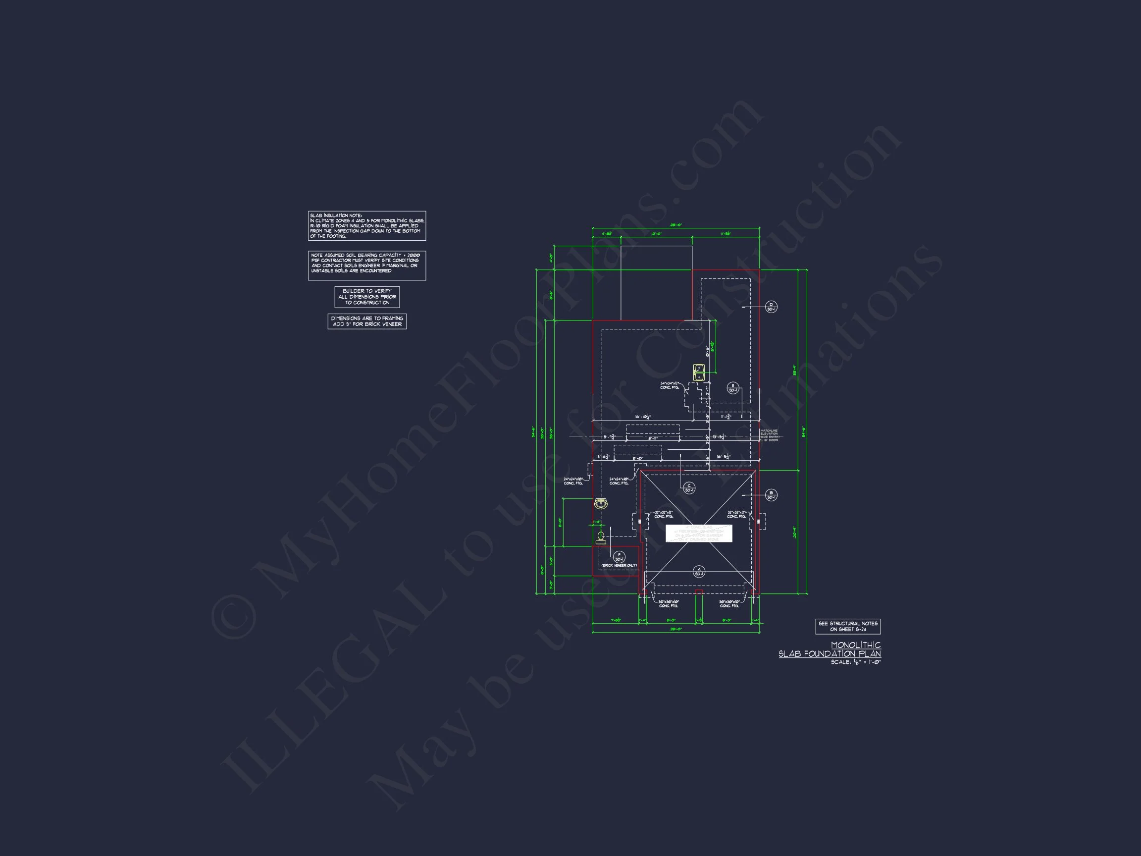 Modern CAD house Plan: 2-Story Floor Plan with Brick Design