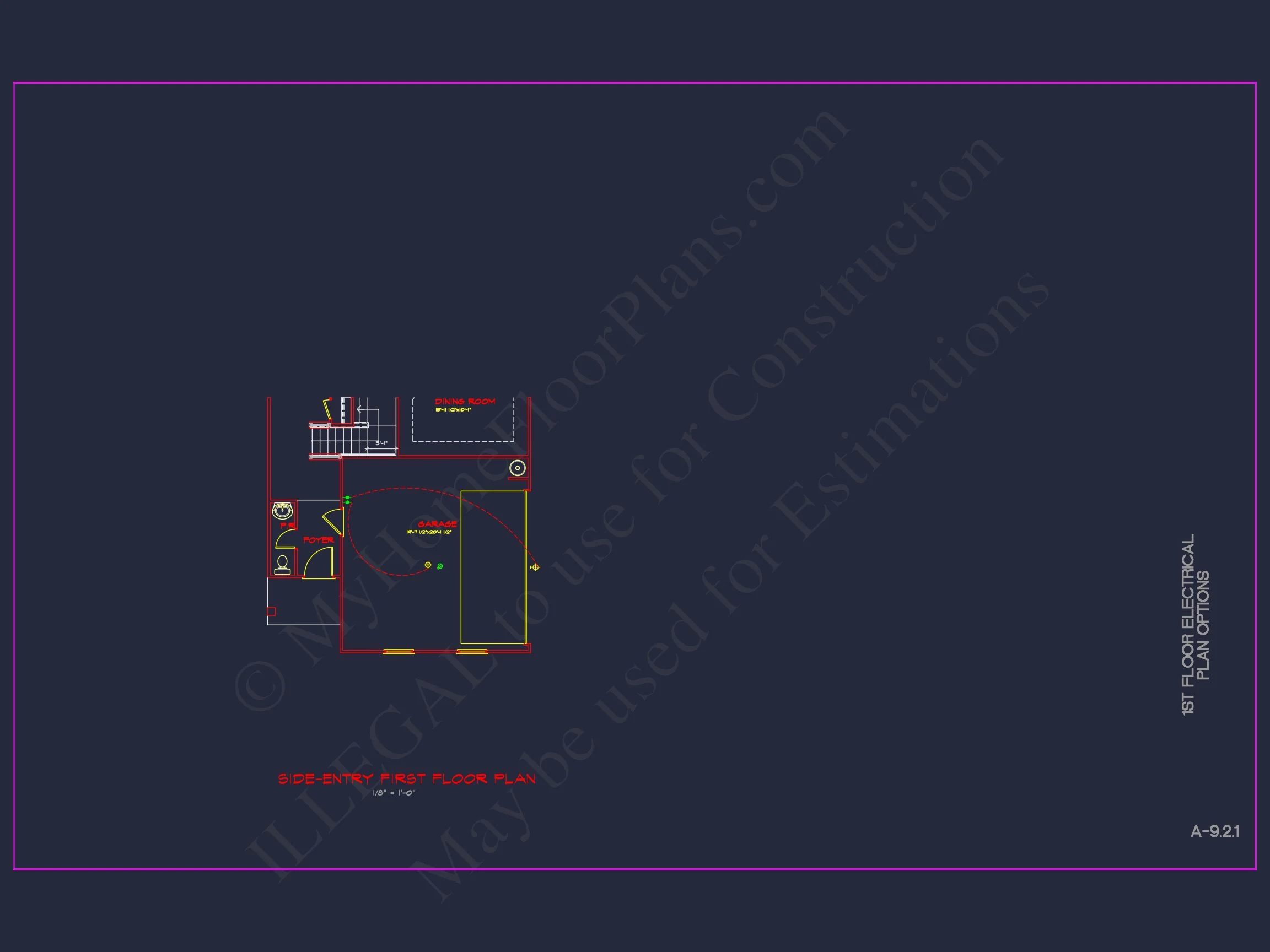 Modern CAD house Plan: 2-Story Floor Plan with Brick Design
