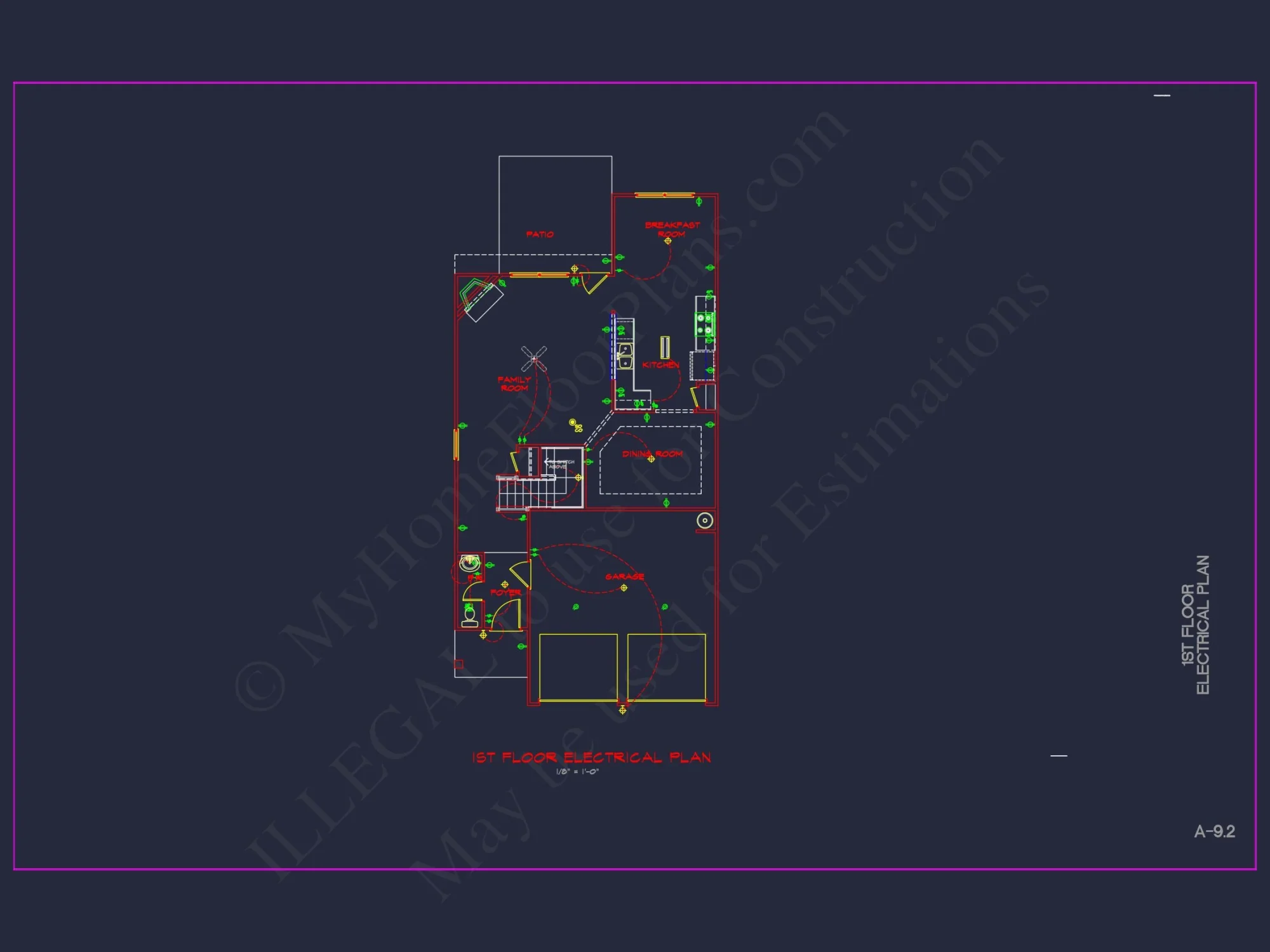 Modern CAD house Plan: 2-Story Floor Plan with Brick Design
