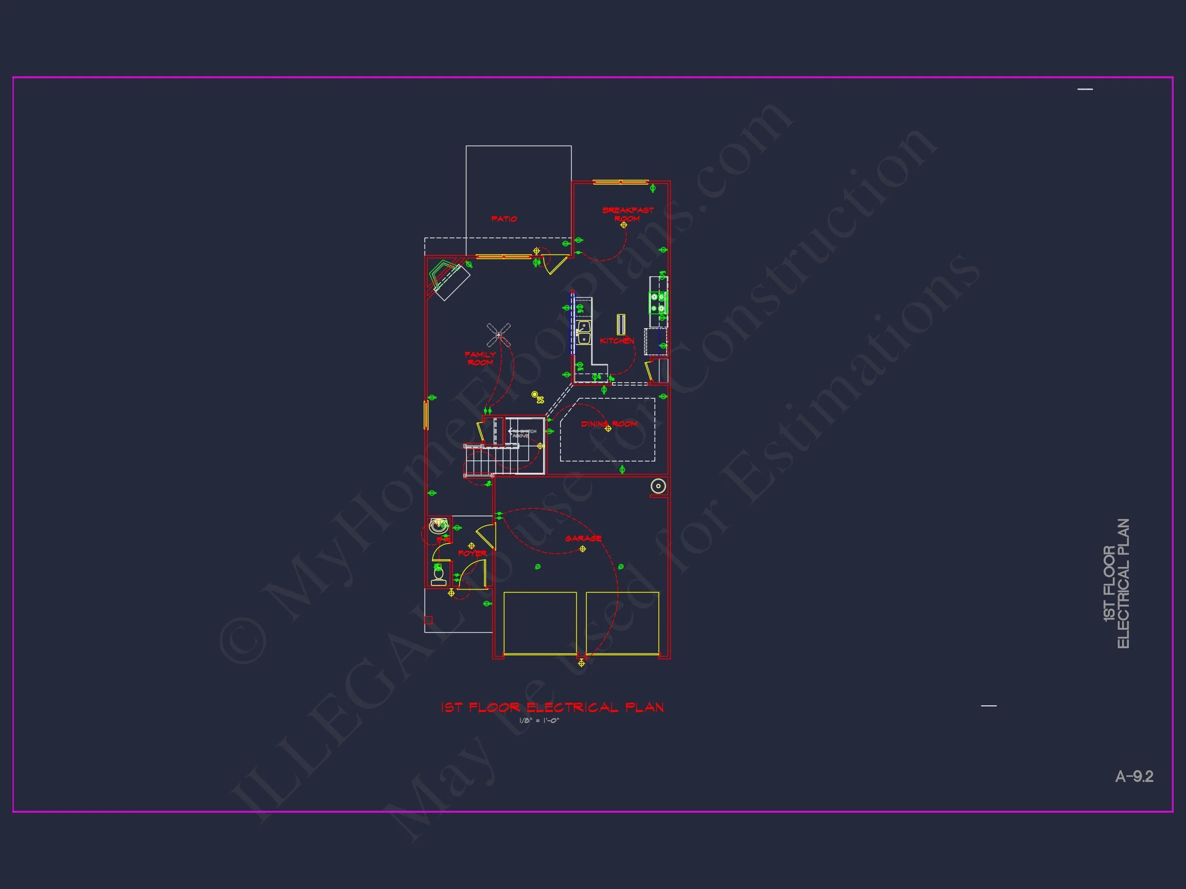 Modern CAD house Plan: 2-Story Floor Plan with Brick Design