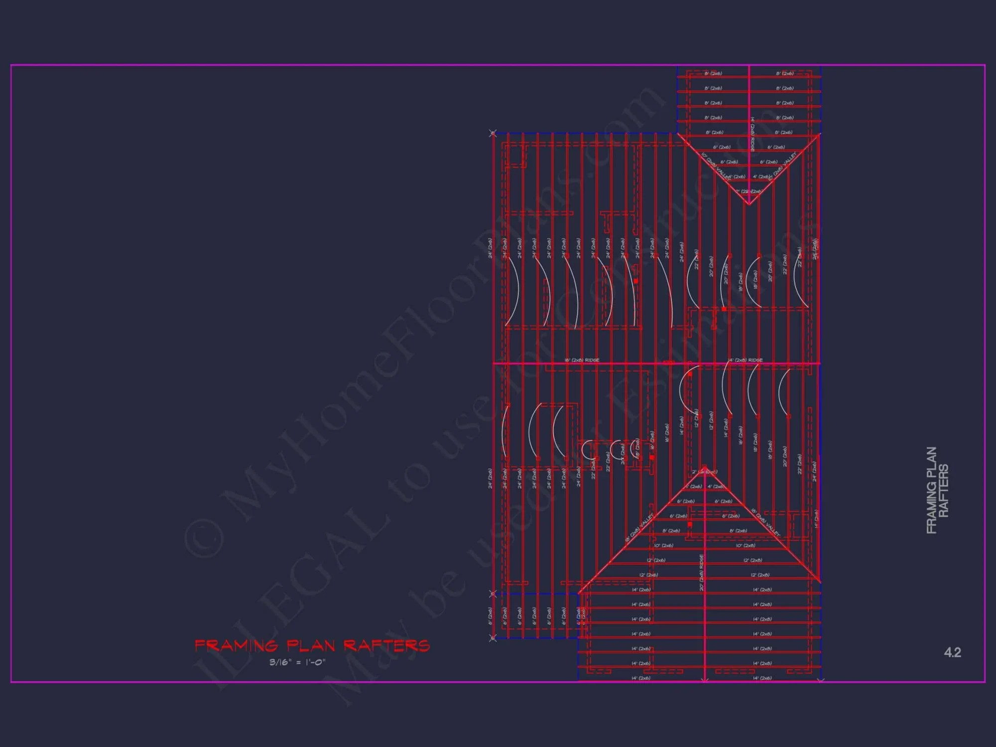 Modern CAD house Plan: 2-Story Floor Plan with Brick Design