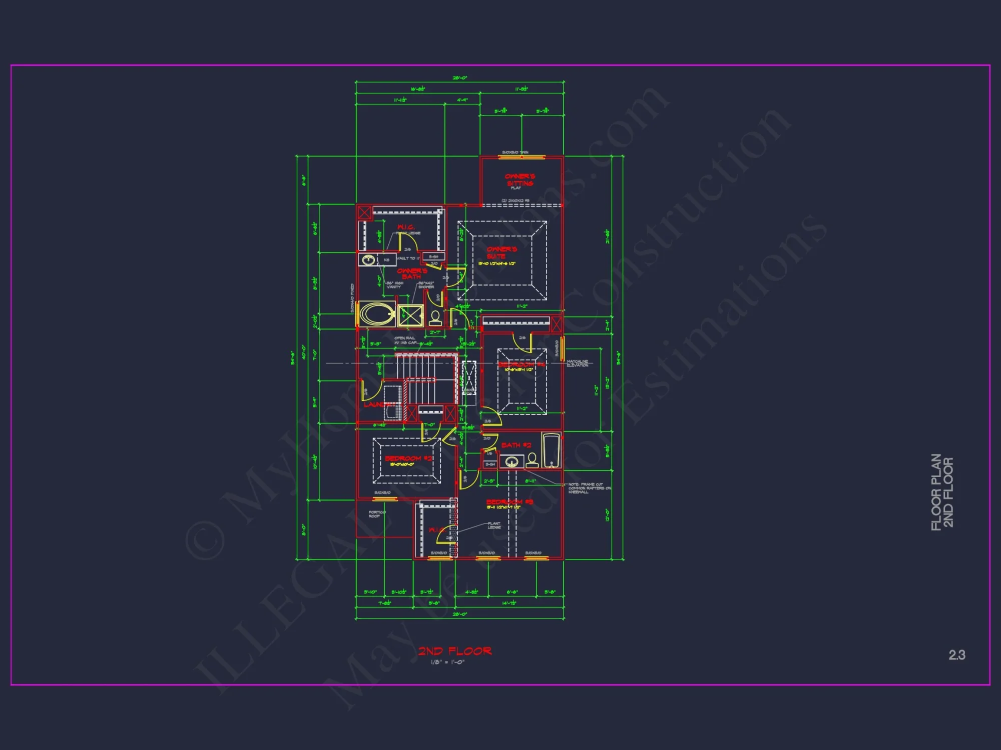 Modern CAD house Plan: 2-Story Floor Plan with Brick Design