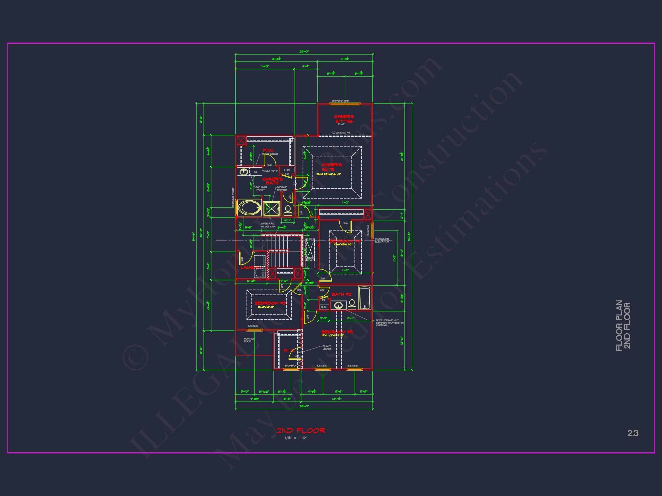 Modern CAD house Plan: 2-Story Floor Plan with Brick Design