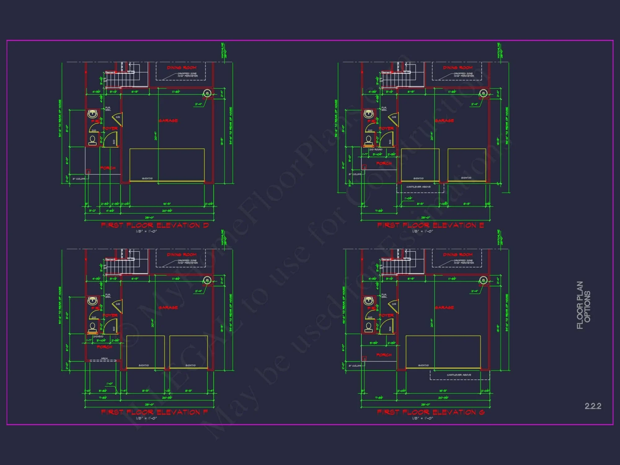 Modern CAD house Plan: 2-Story Floor Plan with Brick Design