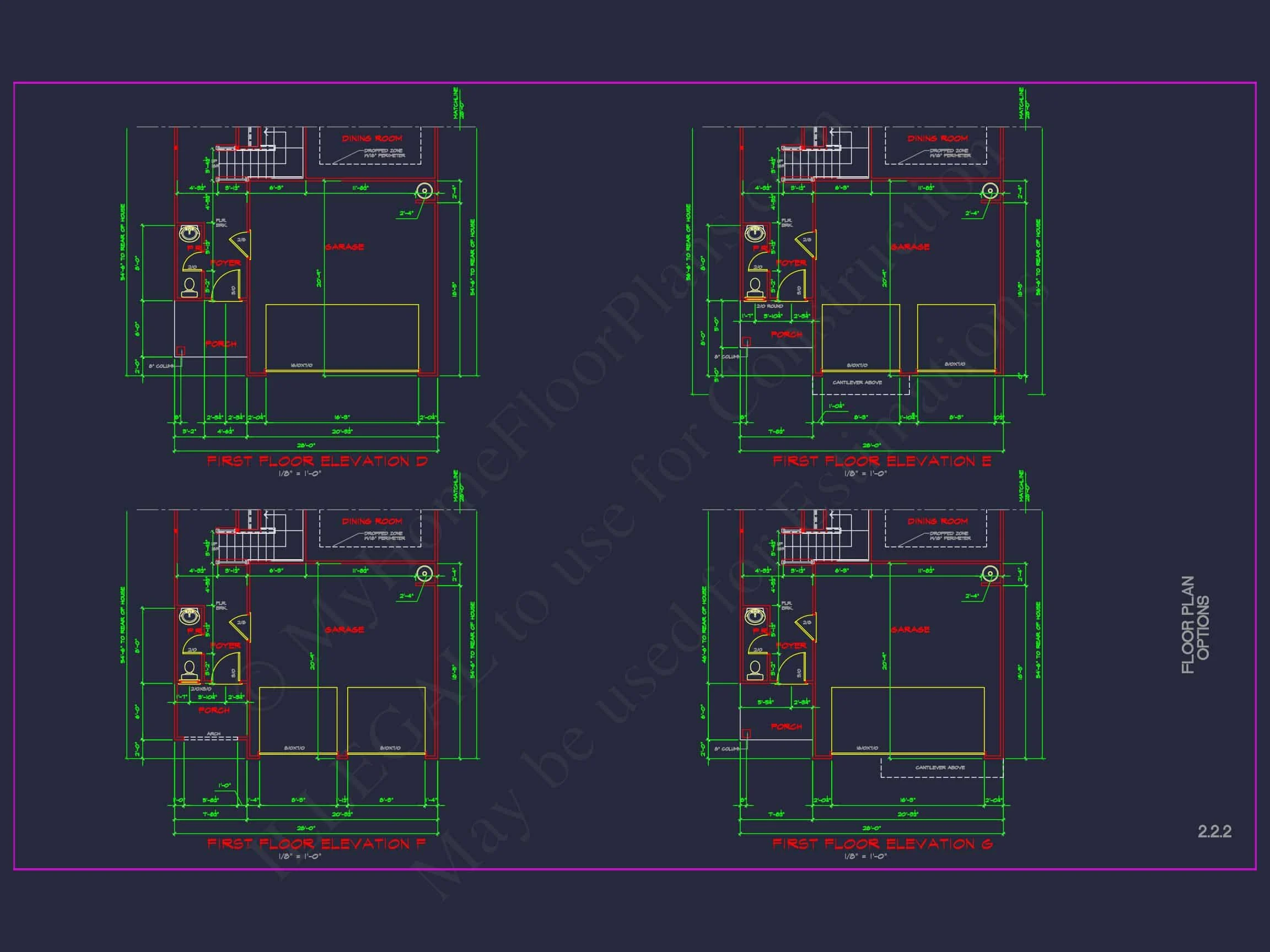 Modern CAD house Plan: 2-Story Floor Plan with Brick Design