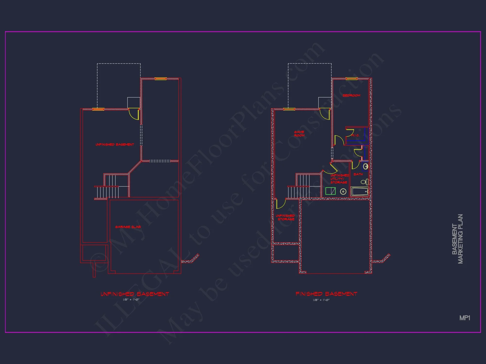 Modern CAD house Plan: 2-Story Floor Plan with Brick Design