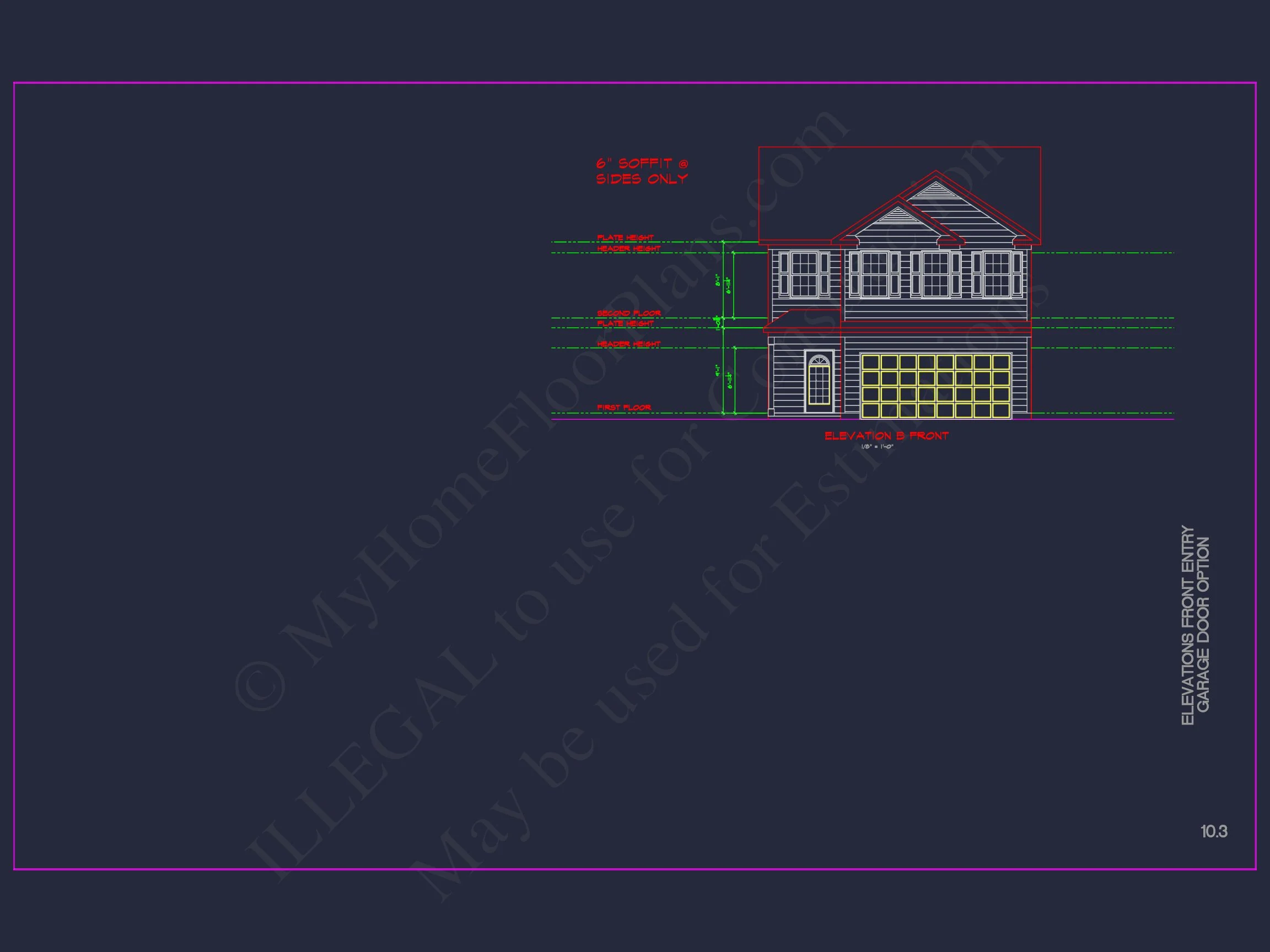 Modern CAD house Plan: 2-Story Floor Plan with Brick Design