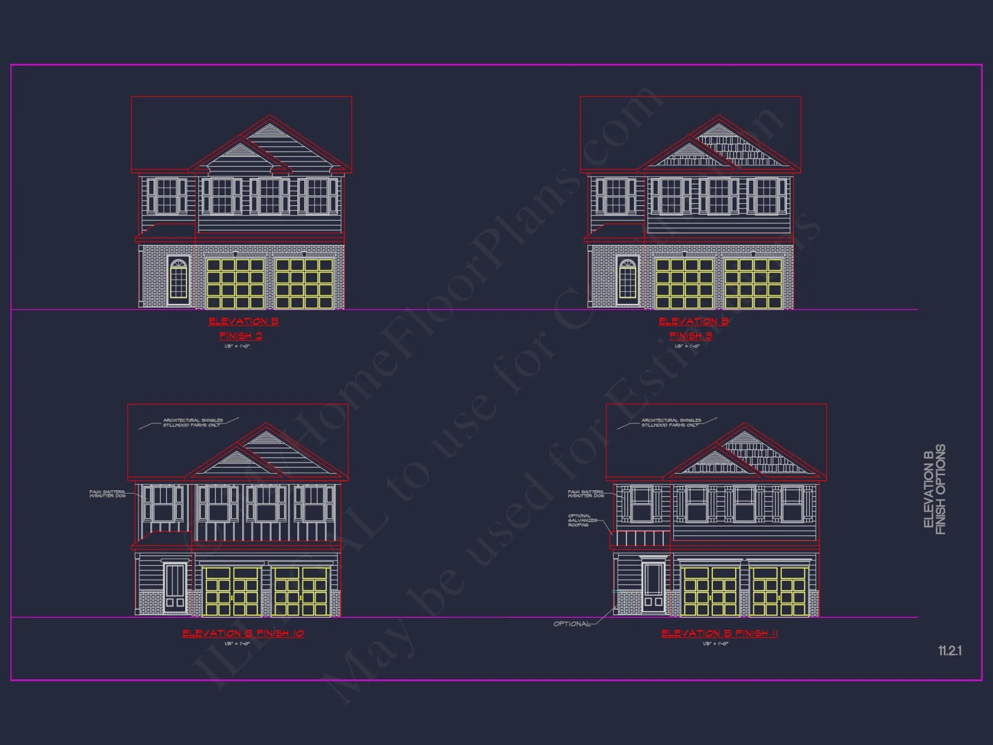 Modern CAD house Plan: 2-Story Floor Plan with Brick Design