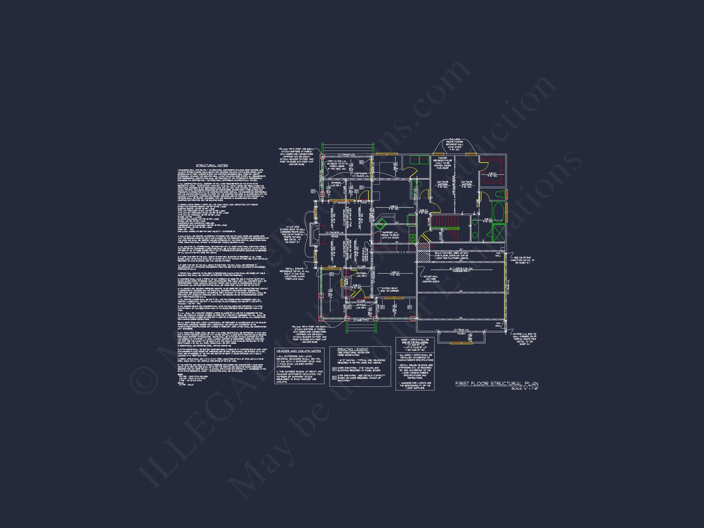 Craftsman house Design with Bonus Room and CAD Blueprint