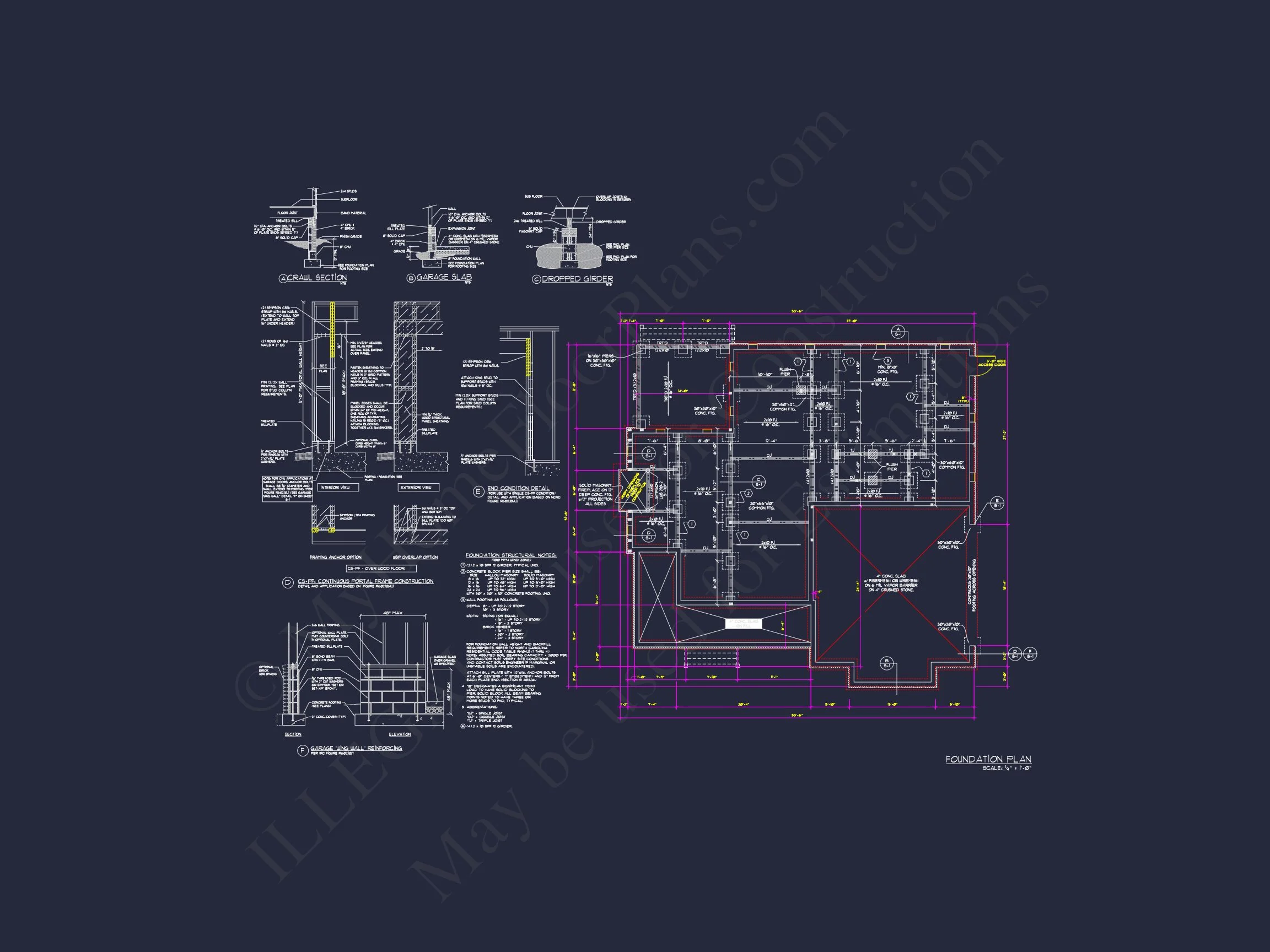 Craftsman house Design with Bonus Room and CAD Blueprint
