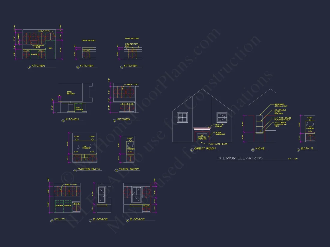 Craftsman house Design with Bonus Room and CAD Blueprint