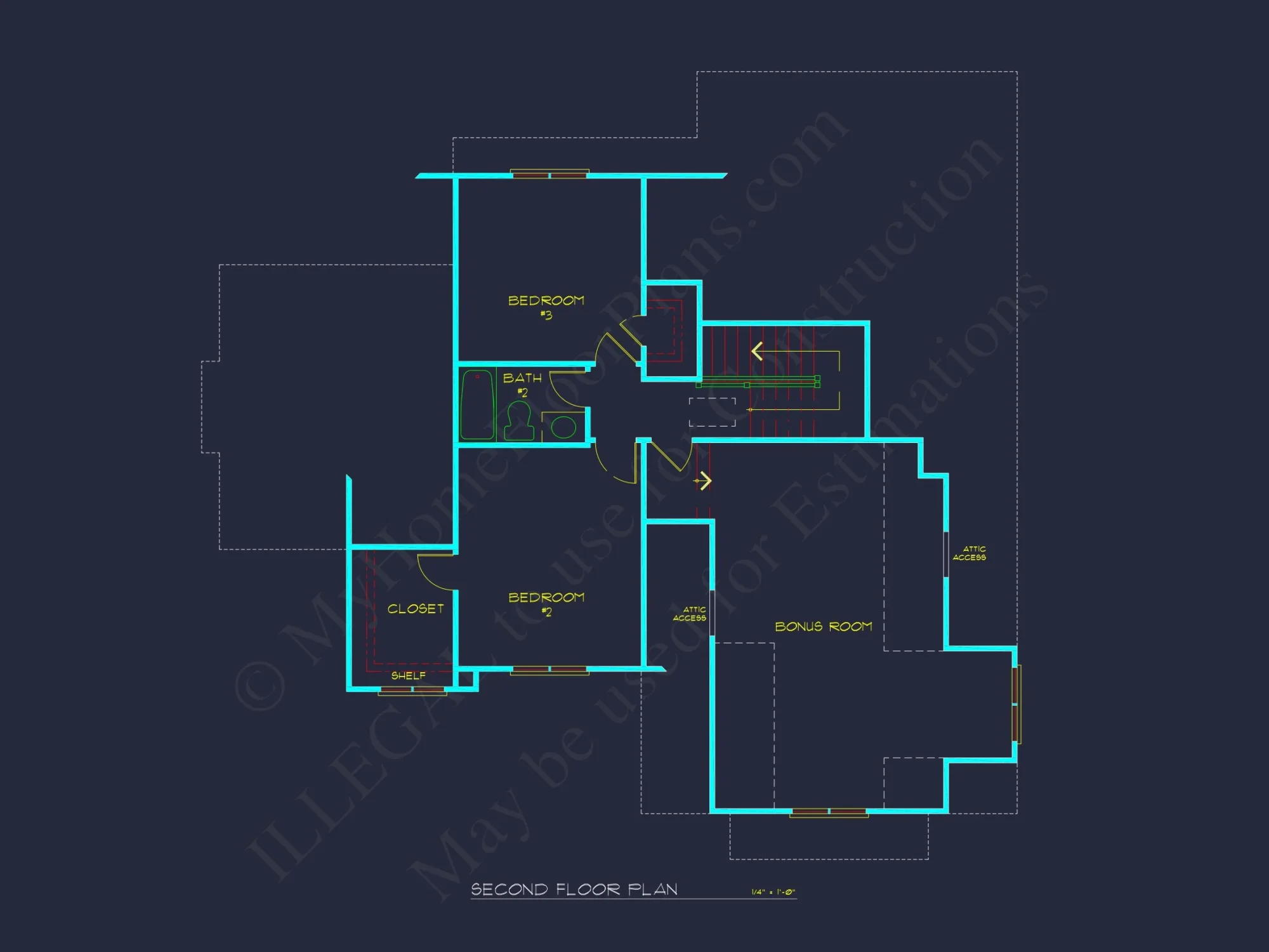 Craftsman house Design with Bonus Room and CAD Blueprint