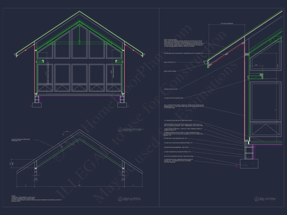 Modern house Plan with Open Floor Plan and Ranch Design