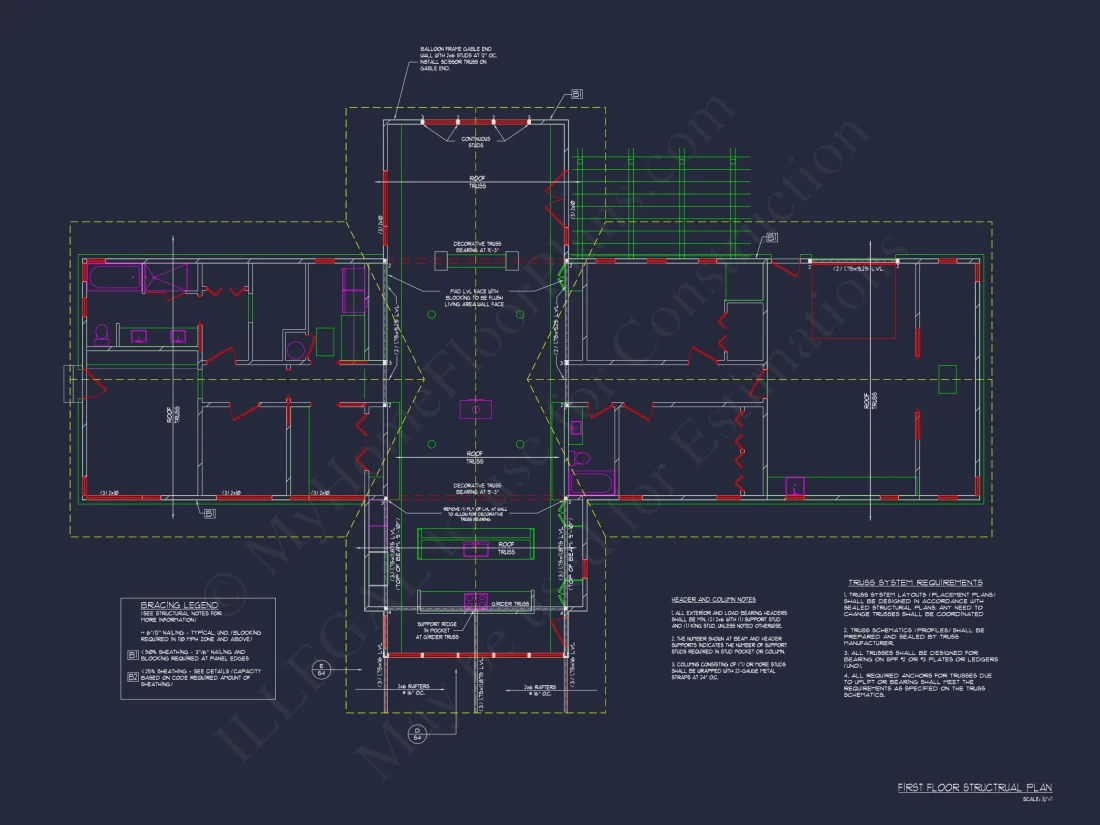 Modern house Plan with Open Floor Plan and Ranch Design