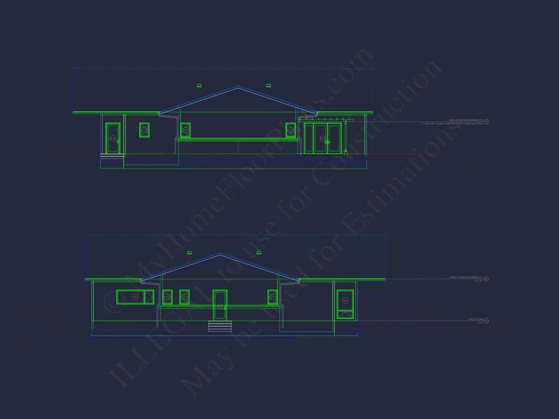 Modern house Plan with Open Floor Plan and Ranch Design
