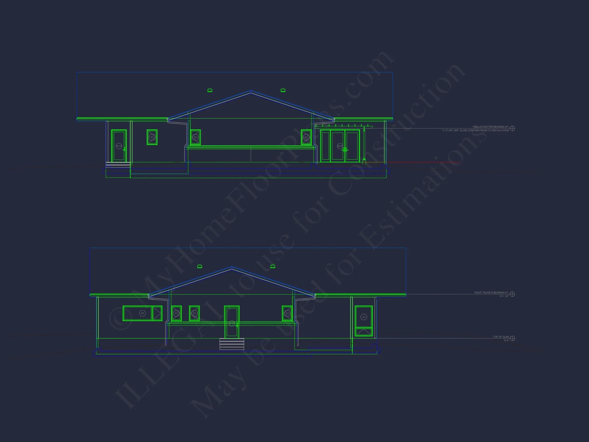 Modern house Plan with Open Floor Plan and Ranch Design