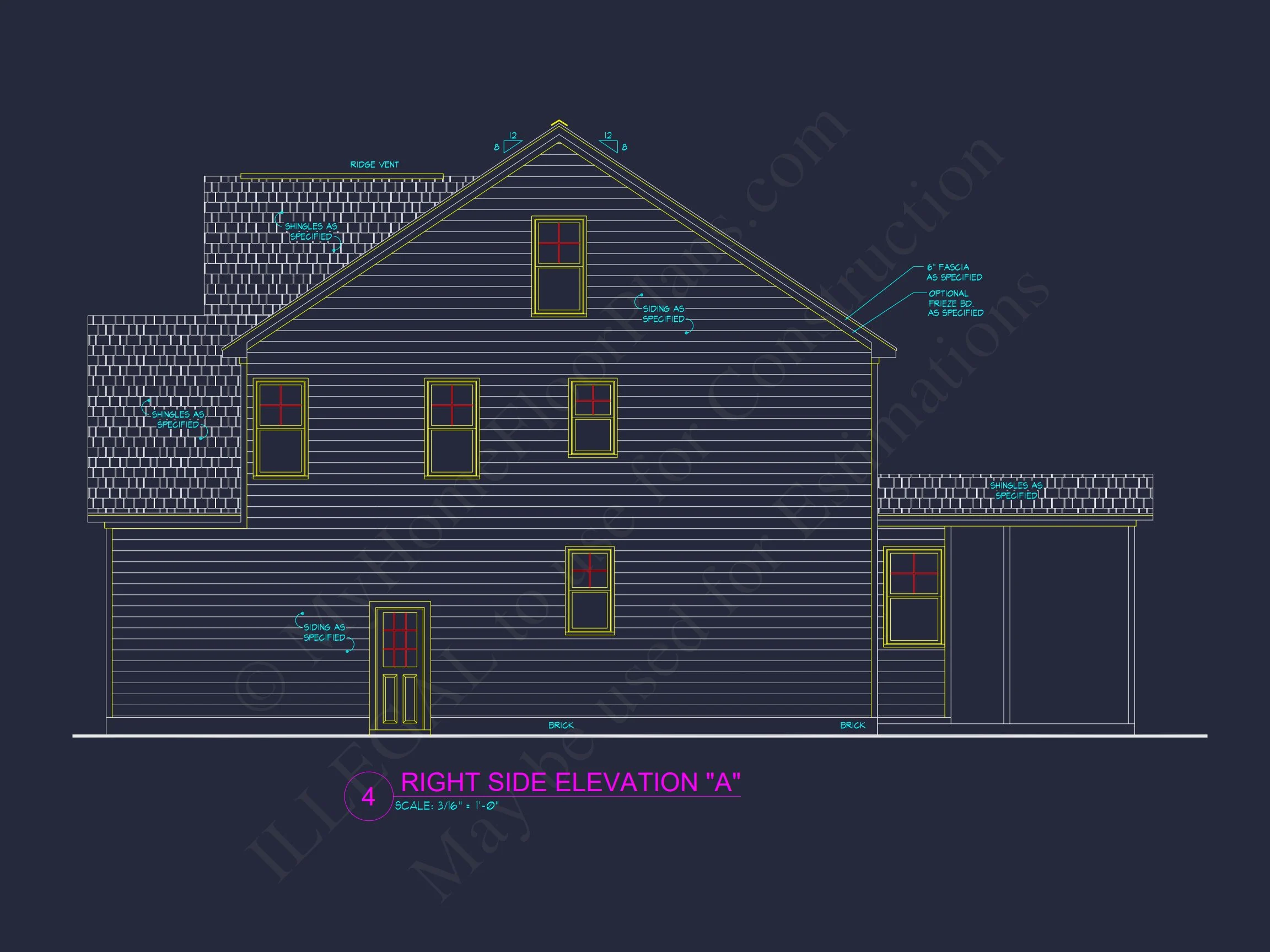 12-2848 HOUSE PLAN -Modern Farmhouse Plan - 4-Bed, 2.5-Bath, 2,354 SF 3 Custom house Floor Plan: CAD Designs & Architecture Blueprint