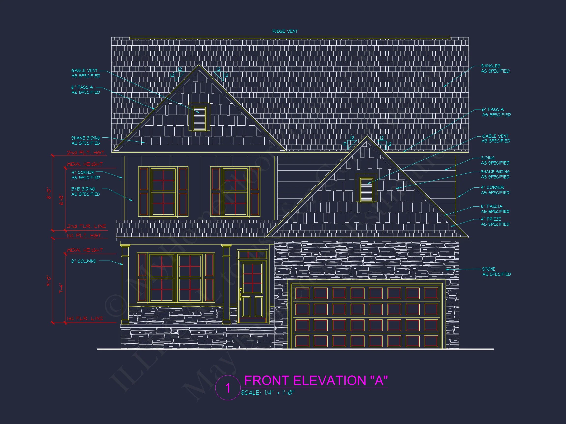 12-2848 HOUSE PLAN -Modern Farmhouse Plan - 4-Bed, 2.5-Bath, 2,354 SF 2 Custom house Floor Plan: CAD Designs & Architecture Blueprint