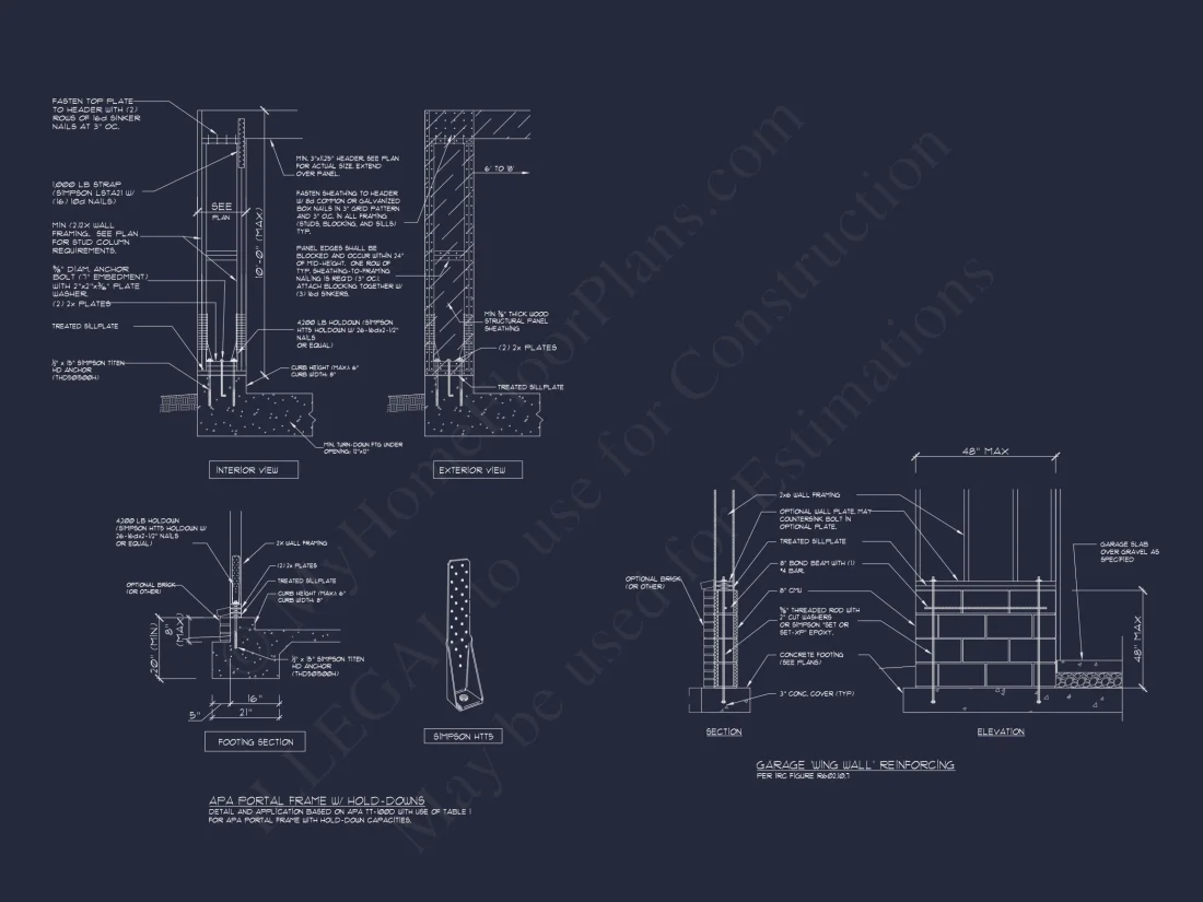 Traditional Craftsman house Plan with 2 Floors and CAD Designs