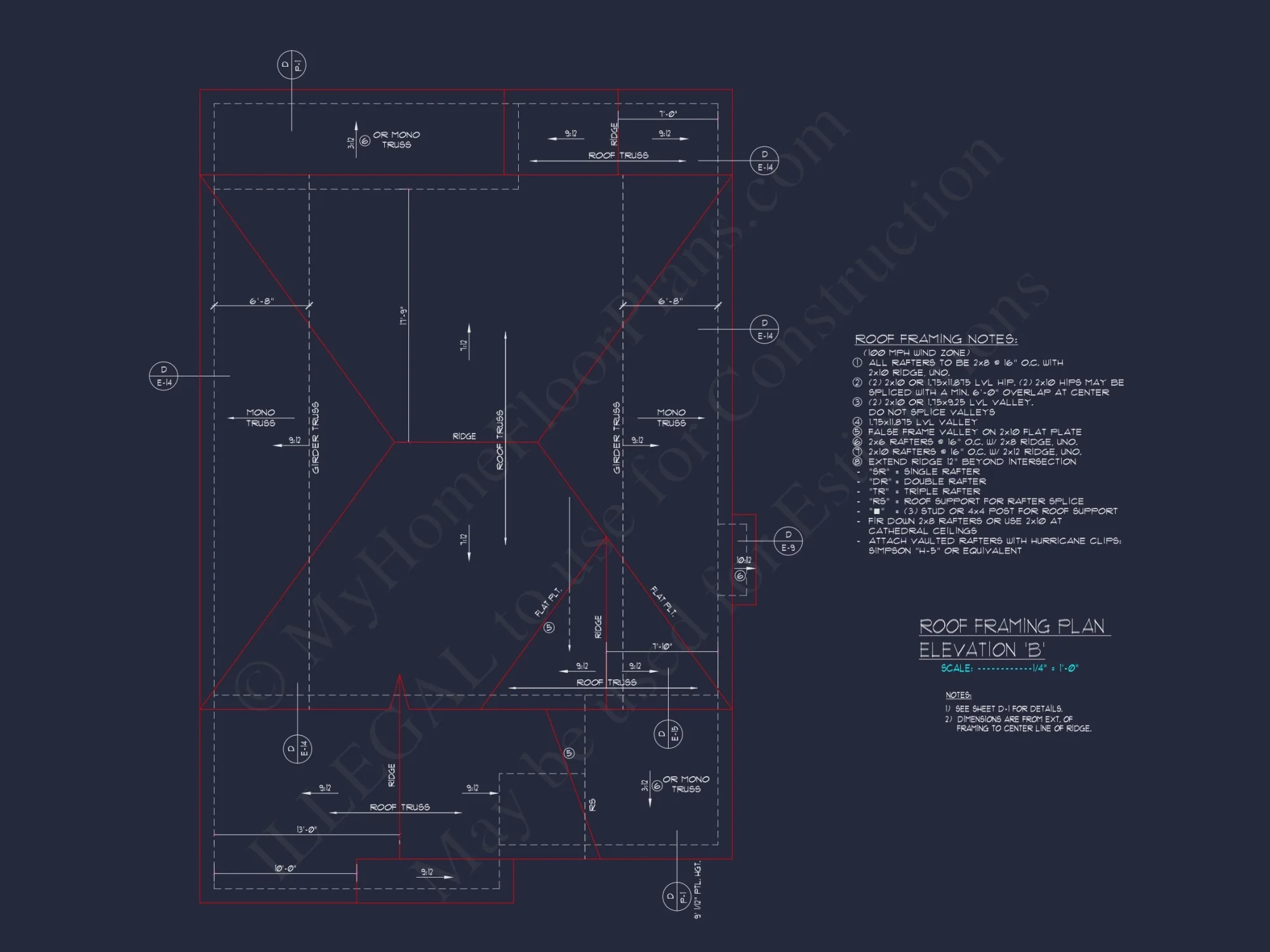 Traditional Craftsman house Plan with 2 Floors and CAD Designs