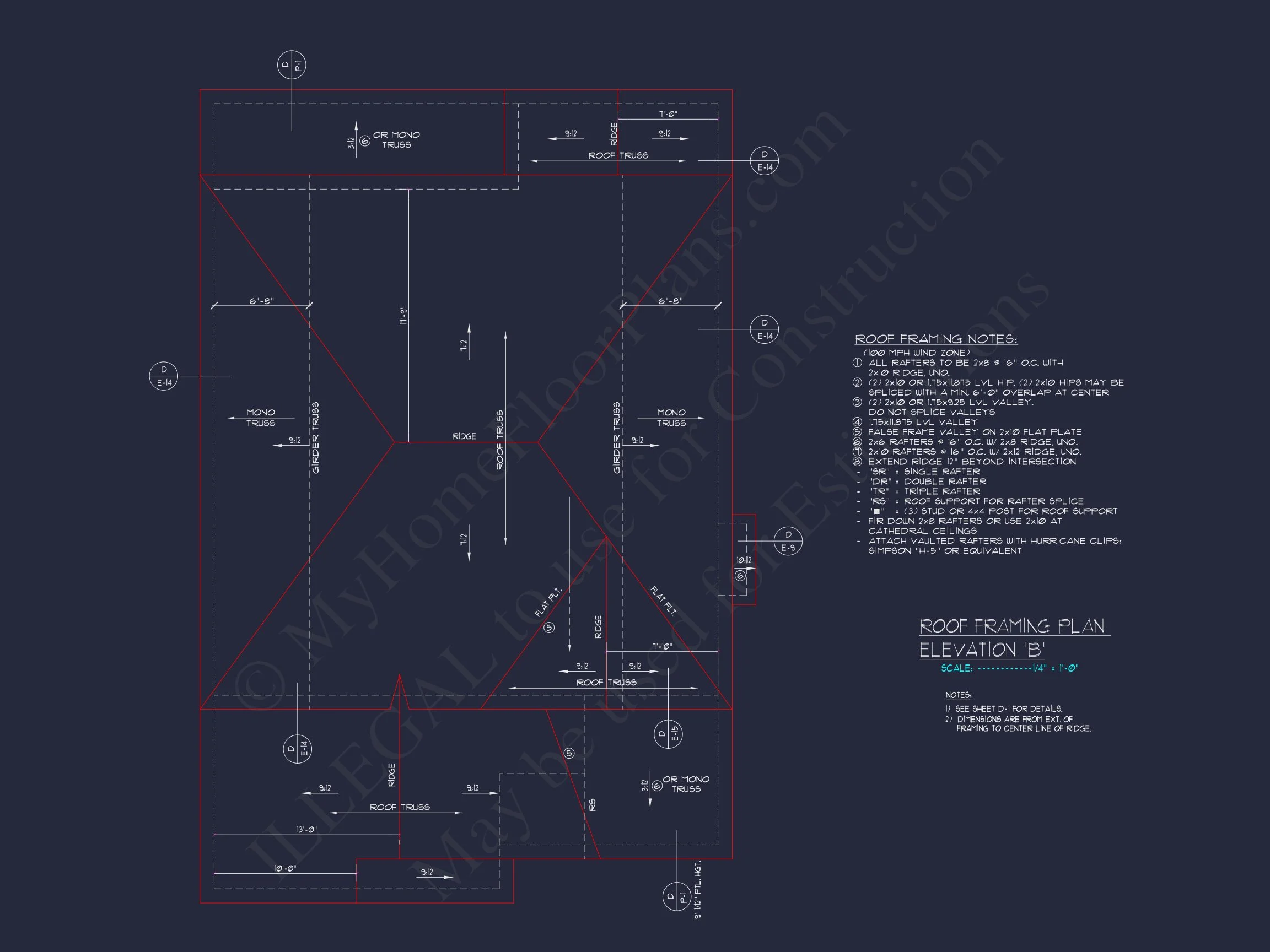 Traditional Craftsman house Plan with 2 Floors and CAD Designs