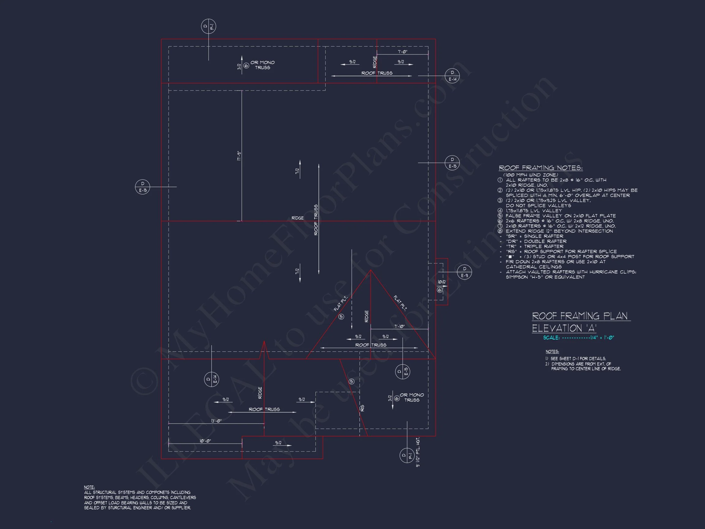 Traditional Craftsman house Plan with 2 Floors and CAD Designs