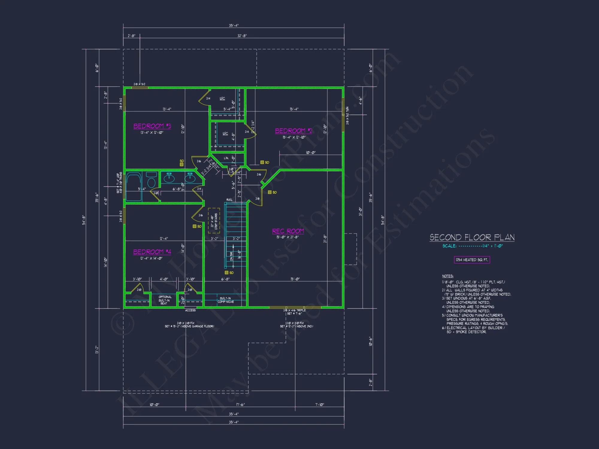 Traditional Craftsman house Plan with 2 Floors and CAD Designs