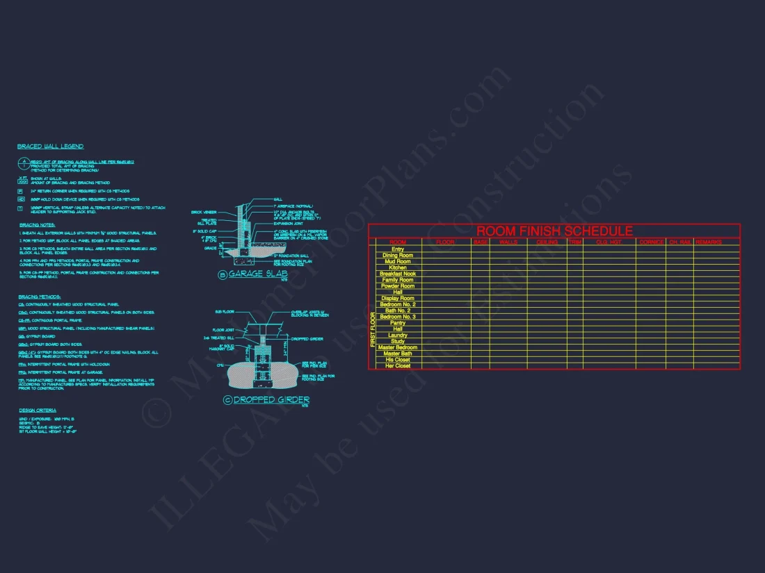 Elegant house Plan: Floor Plan, Blueprint & CAD Designs